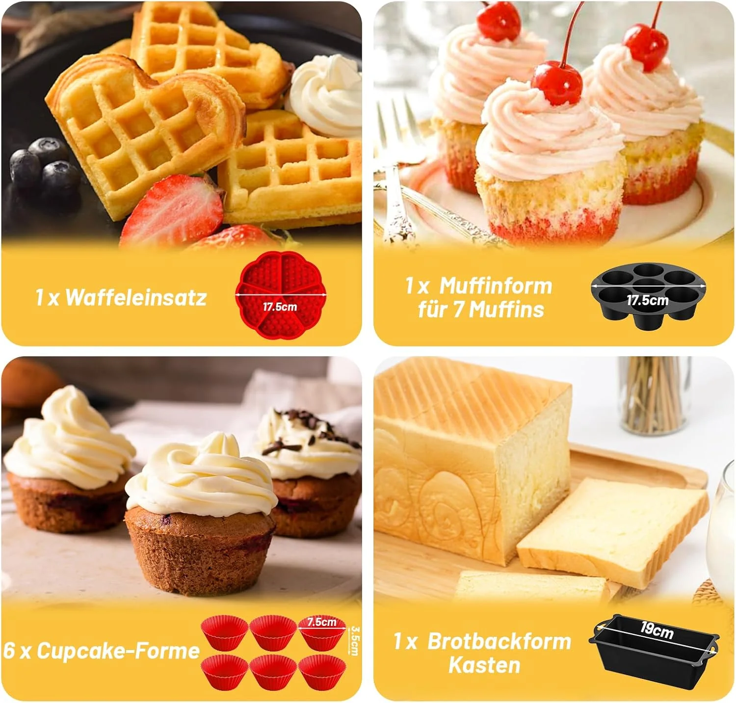 Heissluftfritteuse Zubehör - Airfryer Zubehör für Philips Airfryer 2000 Series NA229/00 NA220 4,2L H - Image 6