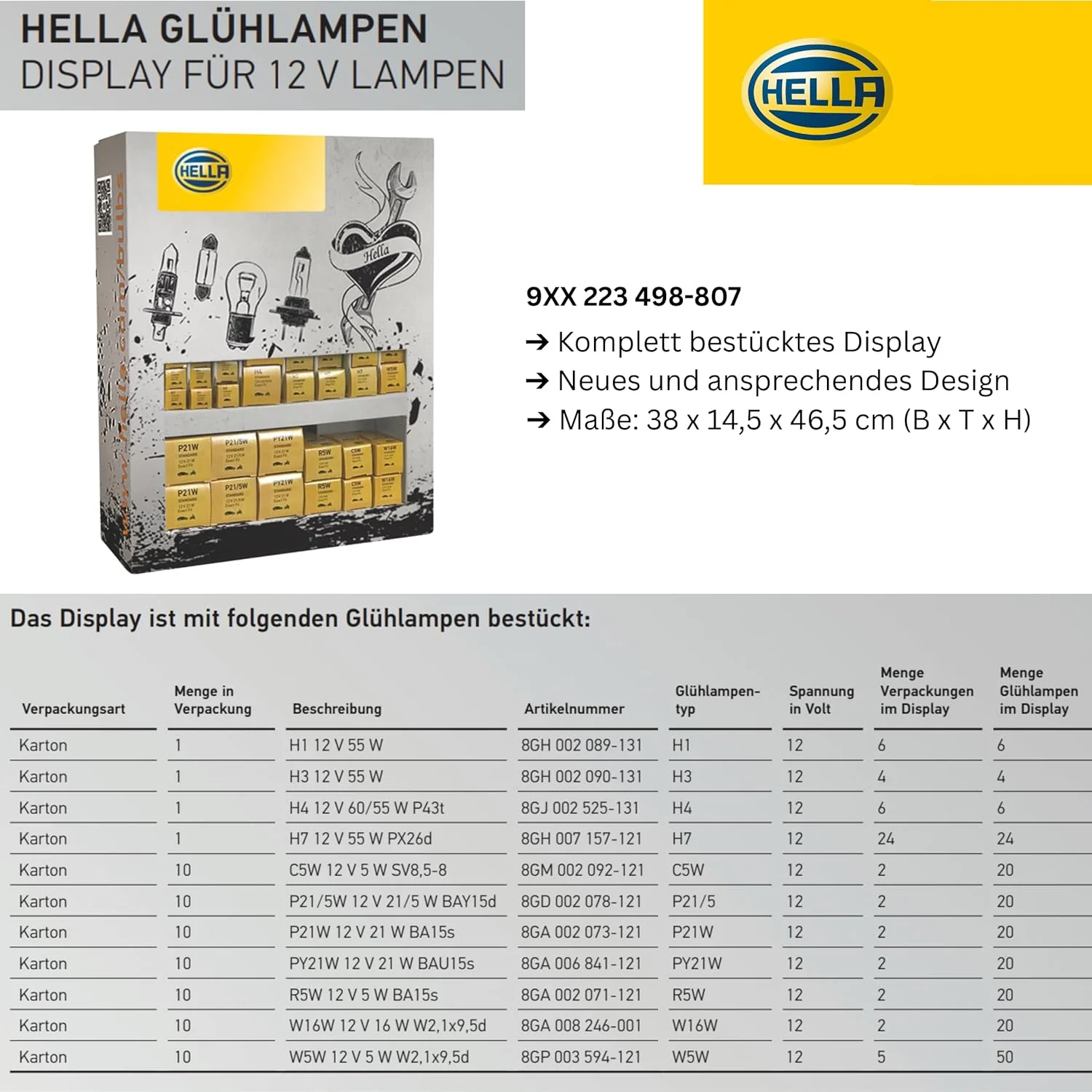 HELLA 9XX 223 498-807 Glühlampensortiment - Image 2