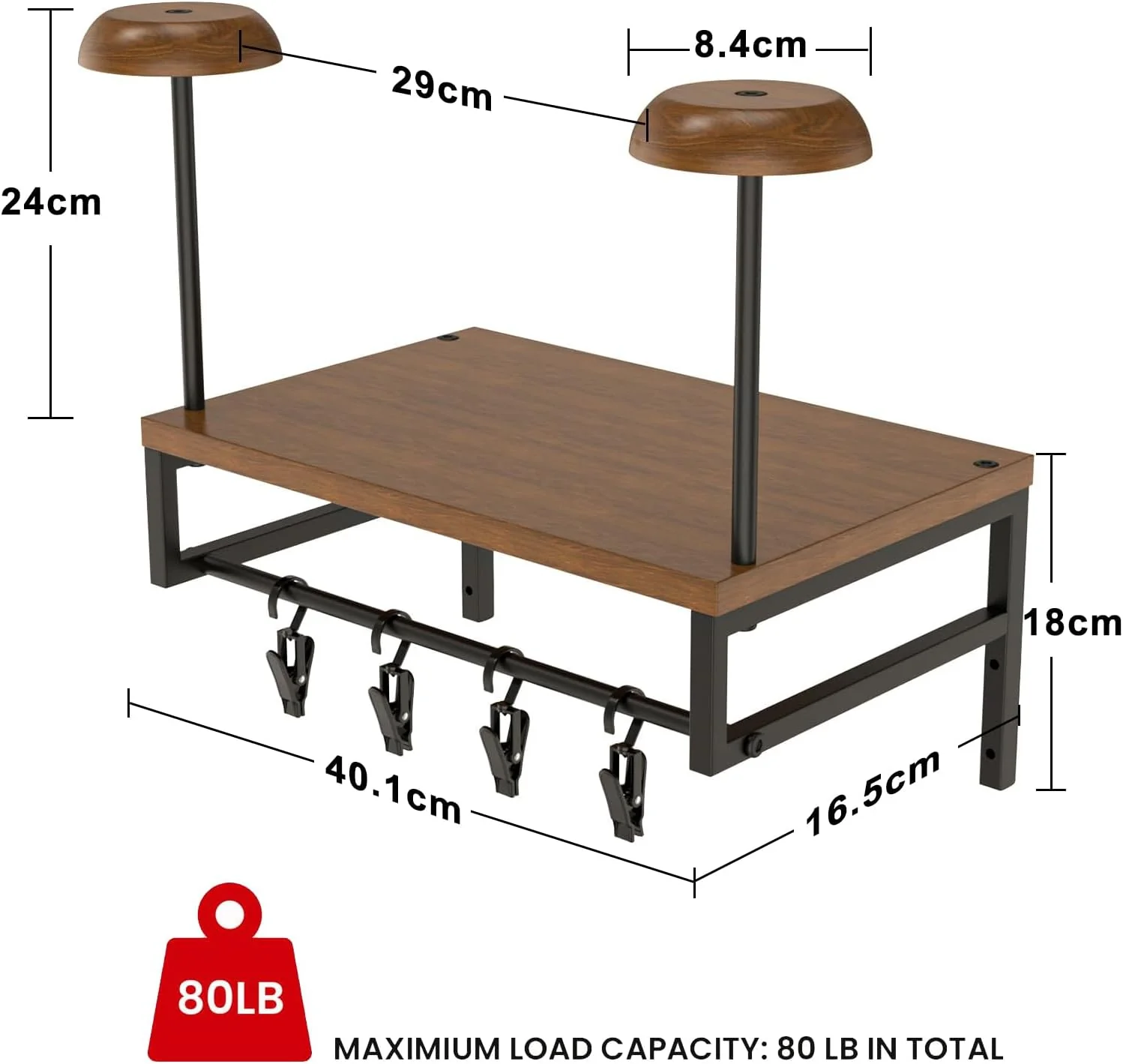 Helmhalterung Wand, Stabile Motorrad Helmhalter Wandhalterung aus Holz, Vielseitig Halterung für Mot - Image 2