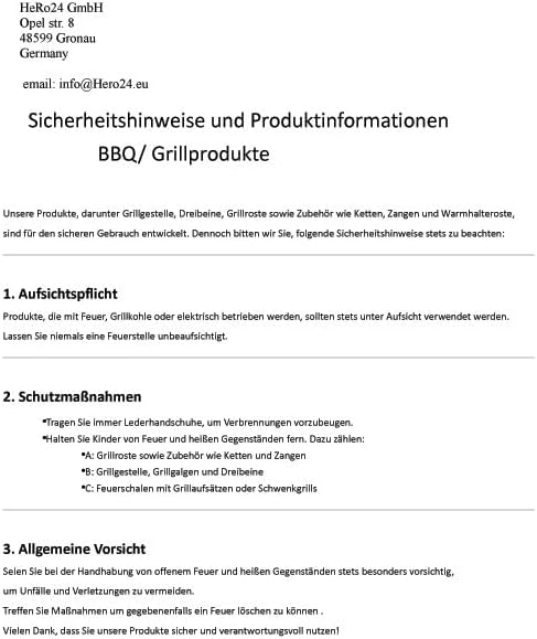 HeRo24 Schwenkgril/Grillgalgen Edelstahl T210 mit 60 cm Edelstahl Grillrost – Grillgalgen mit Erdspi - Image 2