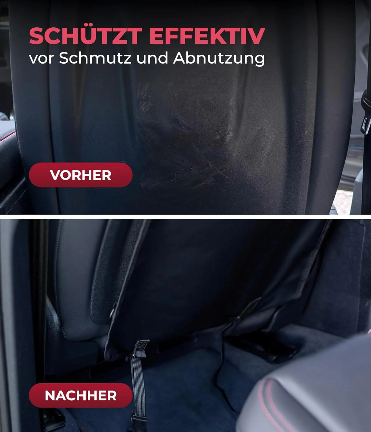 HerzensKind Rückenlehnenschutz und Organizer, wasserdicht und pflegeleicht Autositzschoner für die R - Image 3