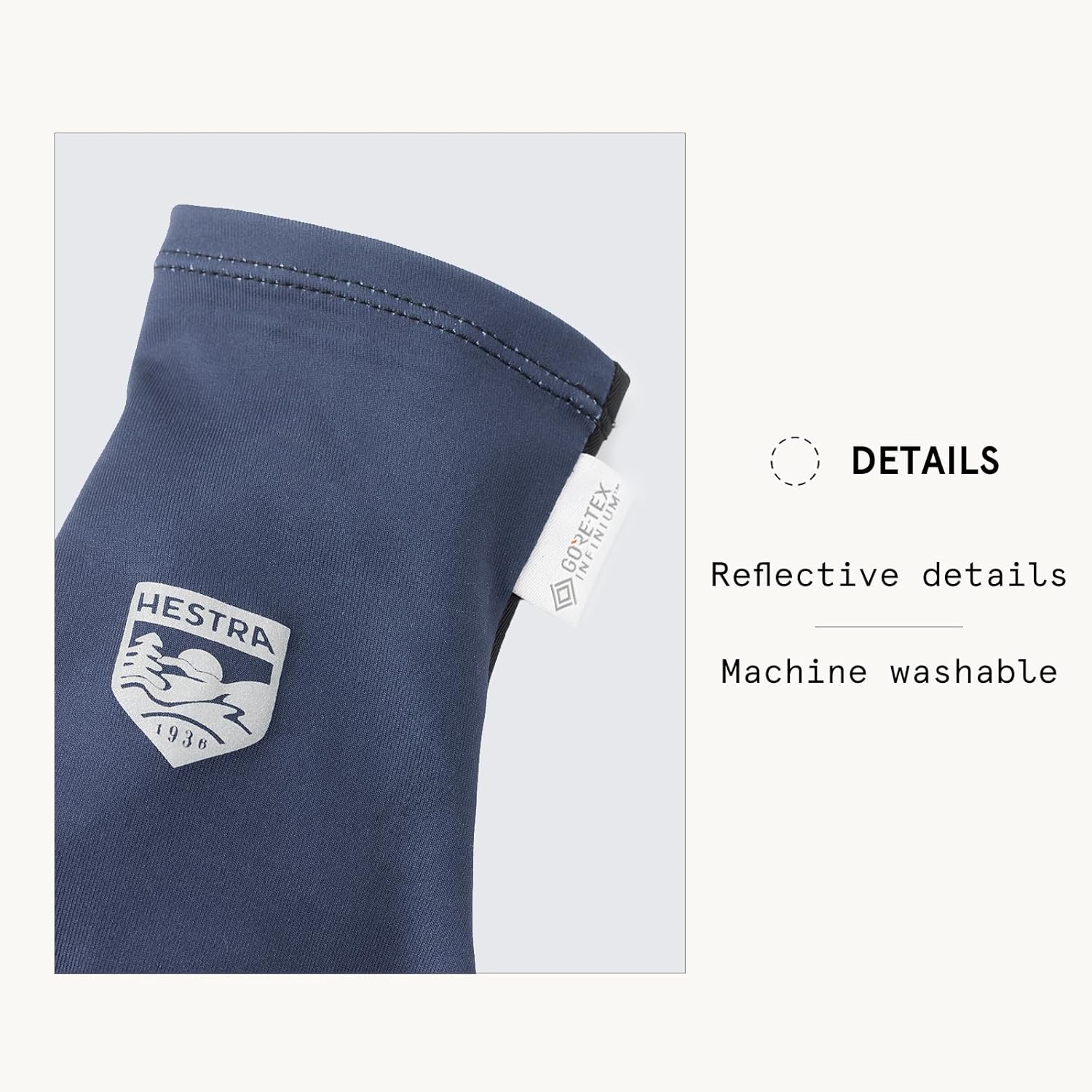 HESTRA INFINIUM Stretch Liner Light Handschuh 2023 Black Dunkles Marineblau 6, Dunkles Marineblau 6 - Image 3
