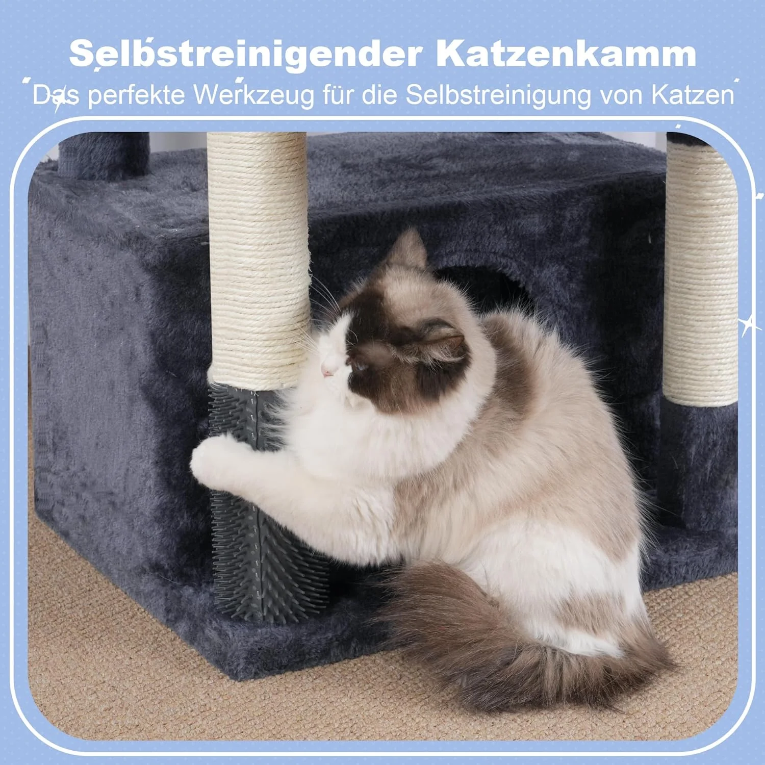 Hey-brother Kratzbaum, Katzenbaum für Grosskatze und Maine-Coon-Katzen, mehrstöckiger Stabil Katzenk - Image 5
