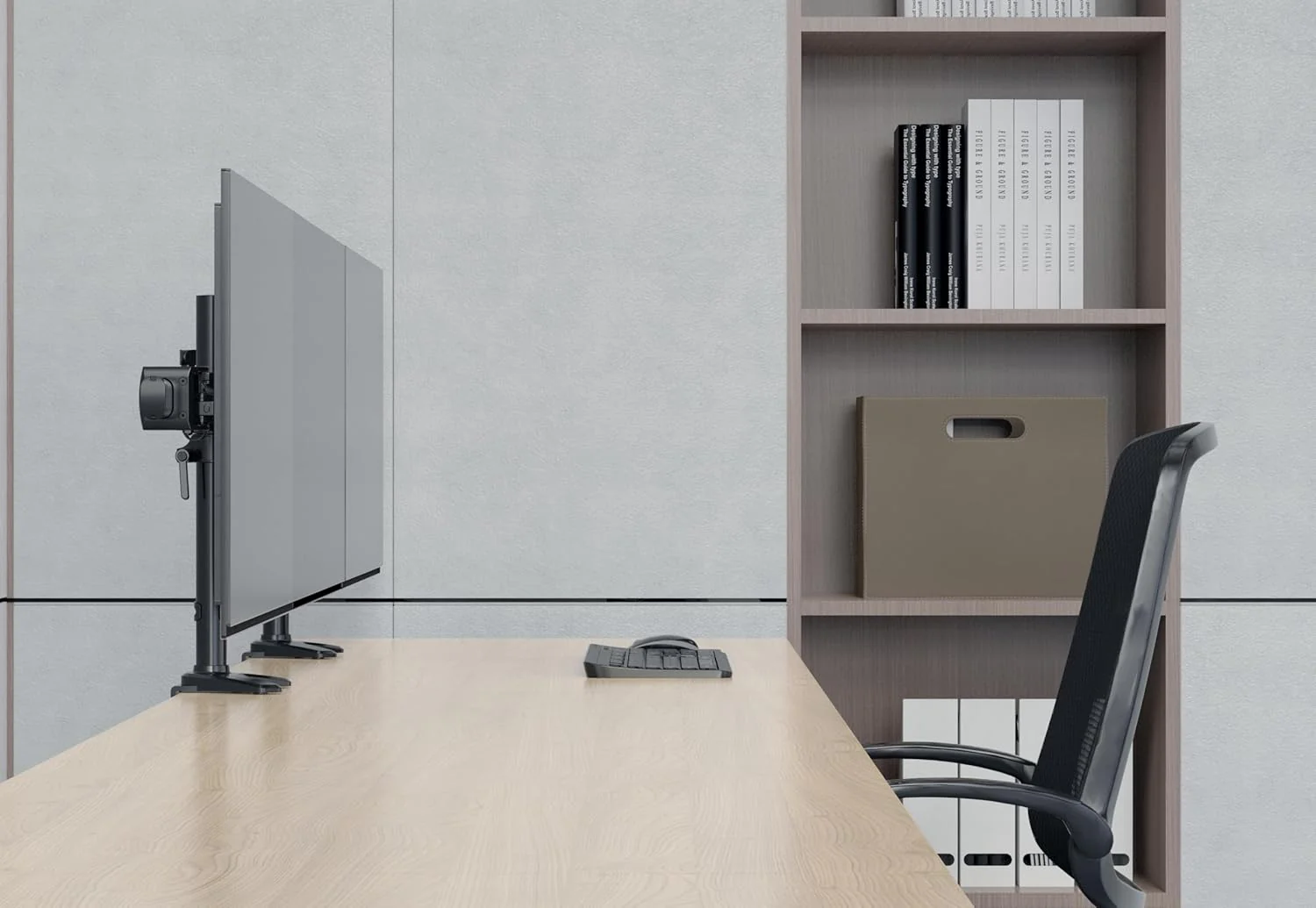 HFTEK - Monitorhalterung für 3 Monitore von 15 bis 27 Zoll Monitor Mount TV Stand Monitorständer Bil - Image 7