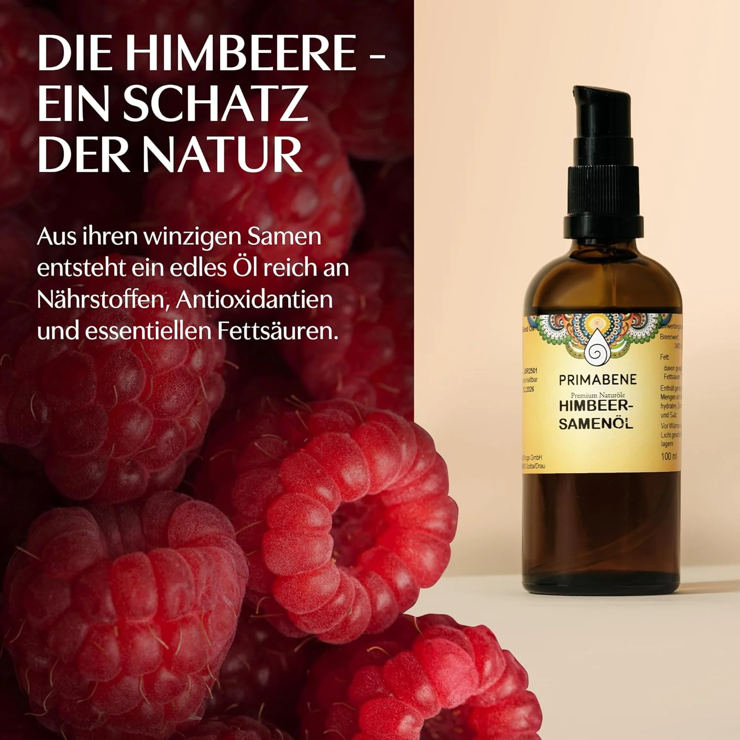 Himbeersamenöl 100% rein & kaltgepresst – Naturöl für Hautpflege, Haarpflege & Sonnenschutz– Reich a - Image 5