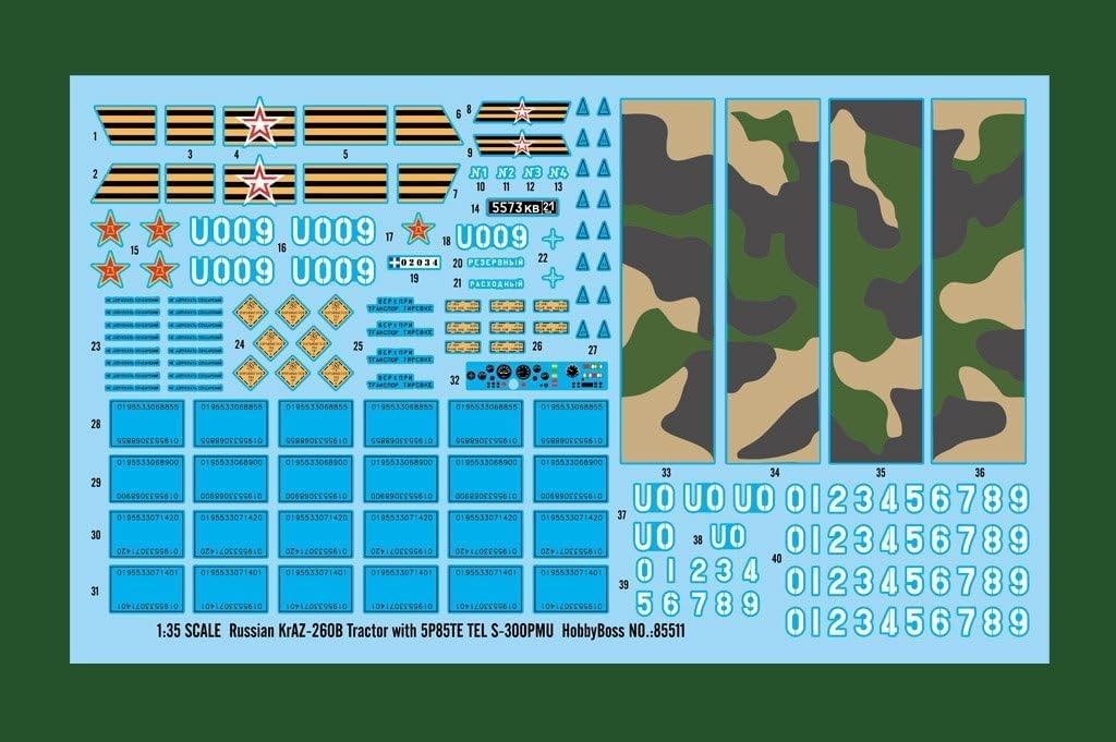 Hobby Boss 385511 Russian KrAZ-260B Trctor w S-300PMU 1/35 KrAZ-260 B mit 5P85TE Tel Modellbausatz, - Image 7