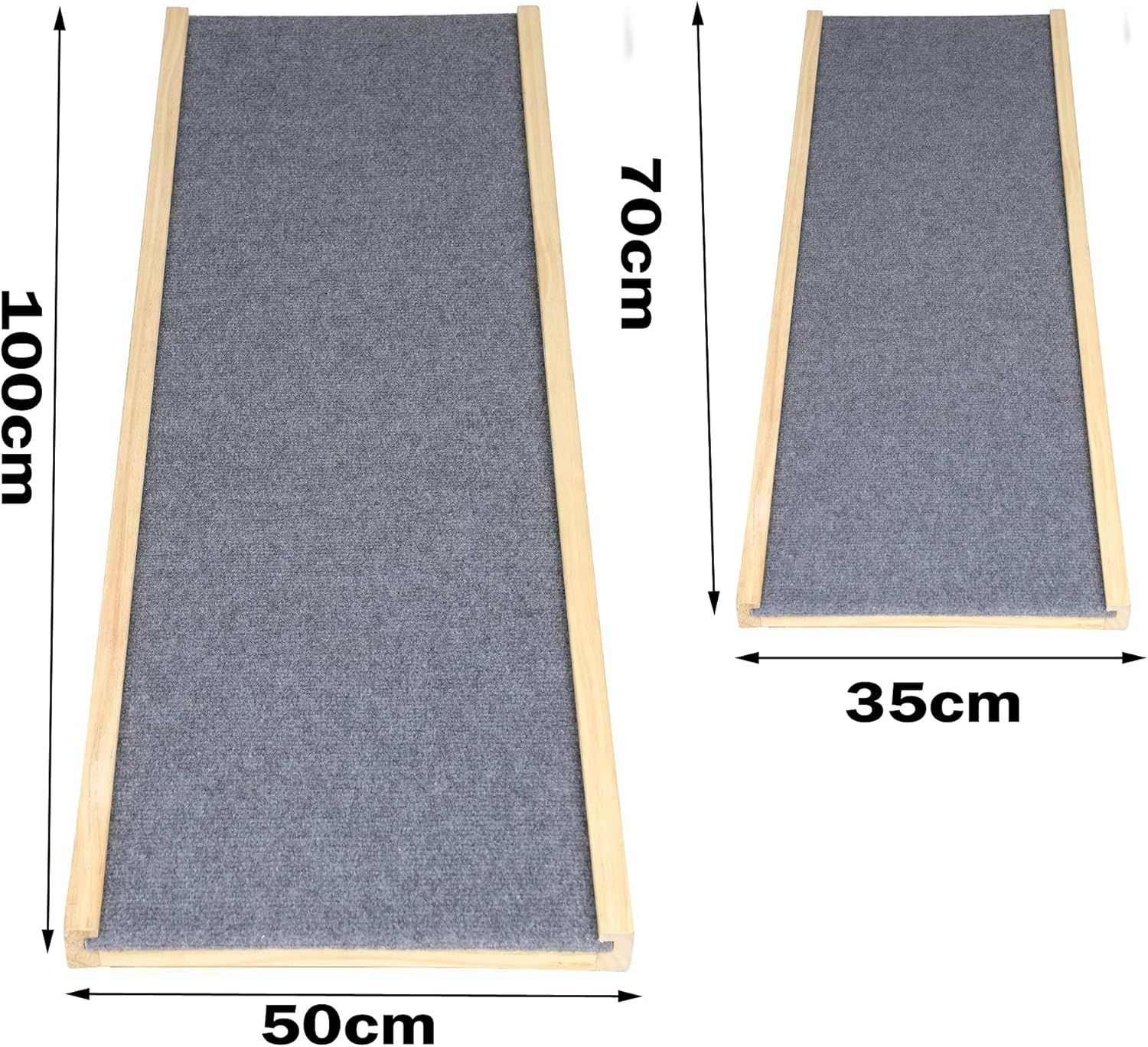 Hohe Traktion Hunderampe, Folding Tragbare Hölzerne Hunderampe für All Klein Gross Tiere - 70cm Lang - Image 3