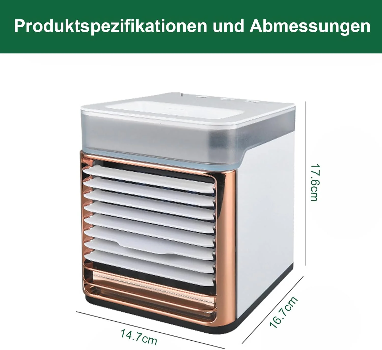 HoldOneLight USB Tragbarer Tischventilator mit Sprühkühlung, Desktop Klimaanlage für Zuhause, Wohnhe - Image 7