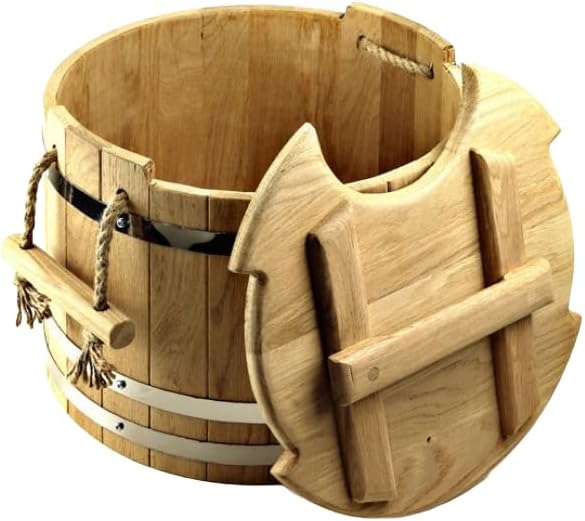 Holz Saunakübel 20 Liter Sauna Eimer Holzeimer Esche Banya Aufgusseimer - Image 2