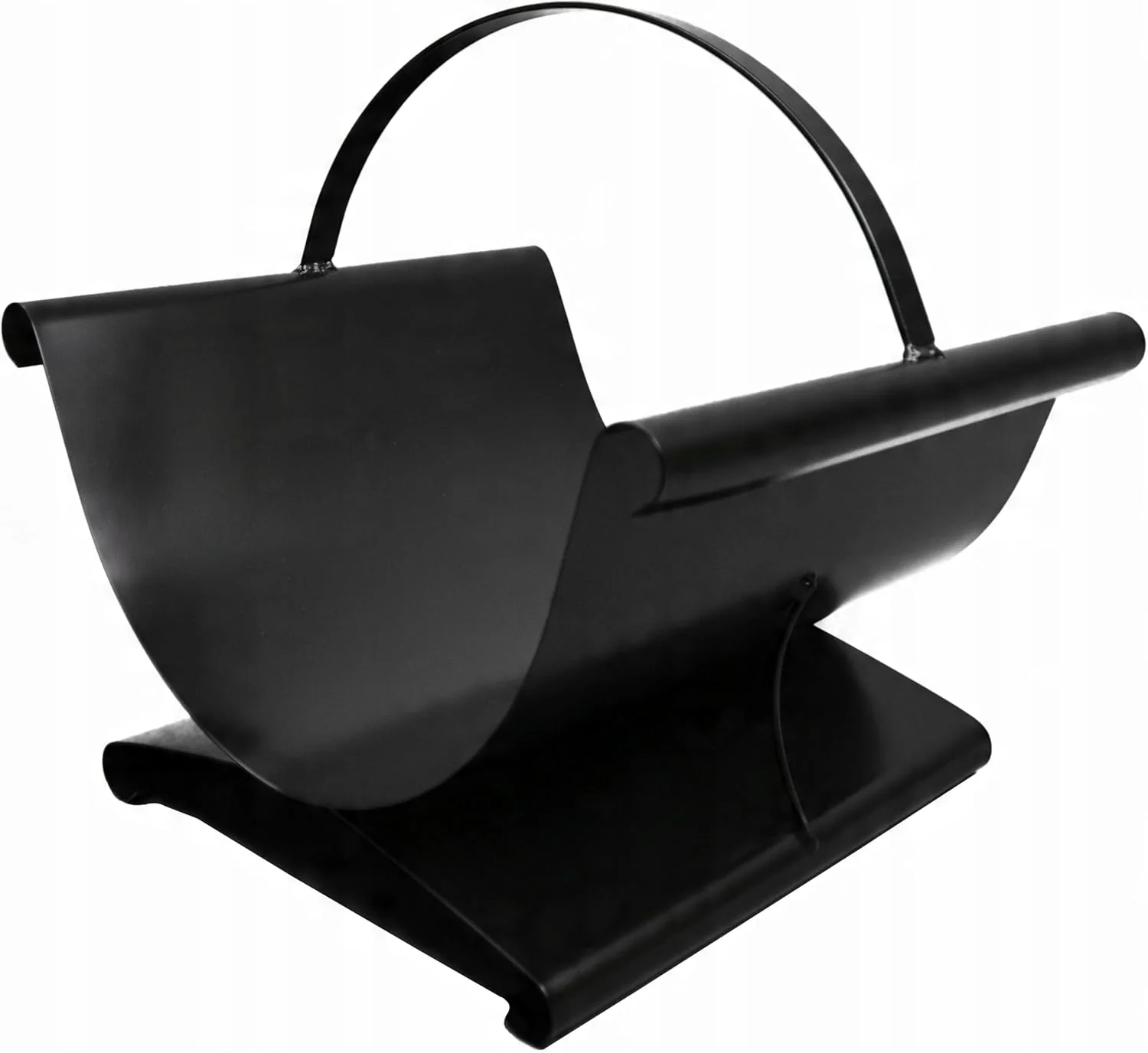 Holzkorb für Kaminholz Metall - Holzlager Innen - 38x36x42cm - Brennholzständer Schwarz, Pulverbesch - Image 2