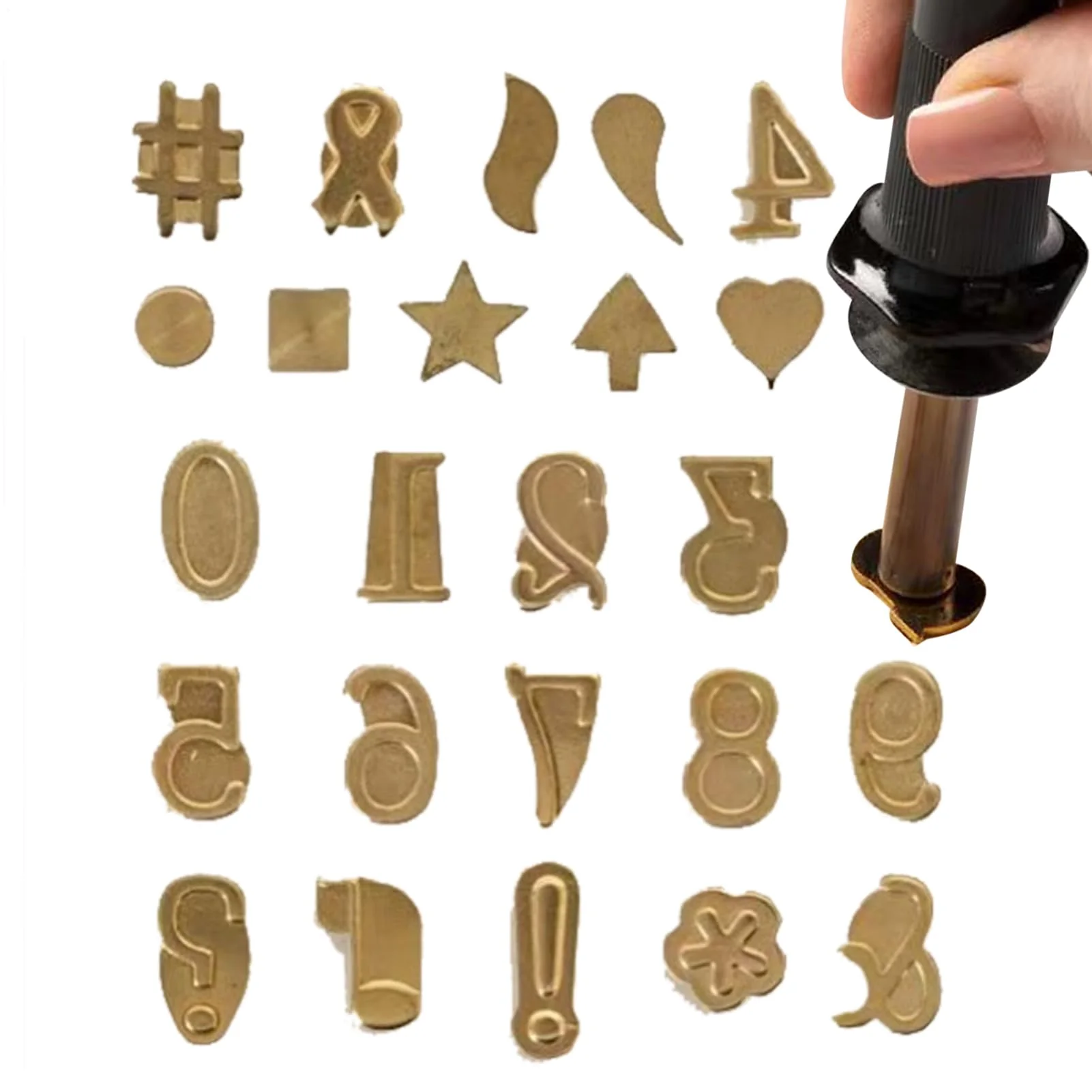 Holzverbrennungsbrief-Set, Holzverbrennungsstempel,Holzverbrennungstipps-Branding-Kit - Stempelset f