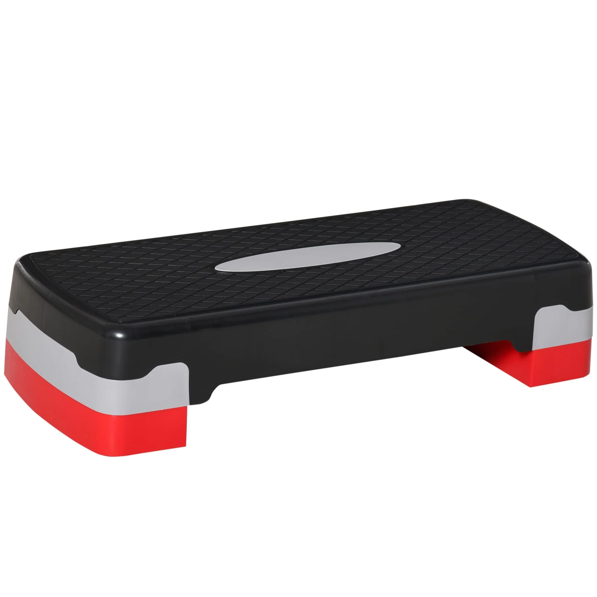HOMCOM Steppbrett Aerobic Fitness Heimtrainer Stepper 2-stufig höhenverstellbar(10/15 cm) geeignet f