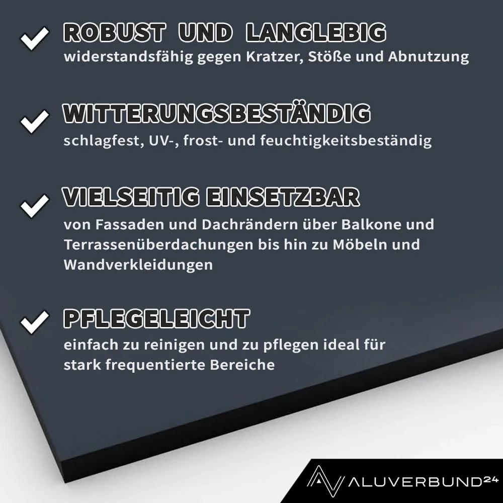 HPL Platten 40x40cm Vollkernplatten für Aussen und Innenbereich, 6mm dick, Weiss RAL9016 Weiss / 6mm - Image 2