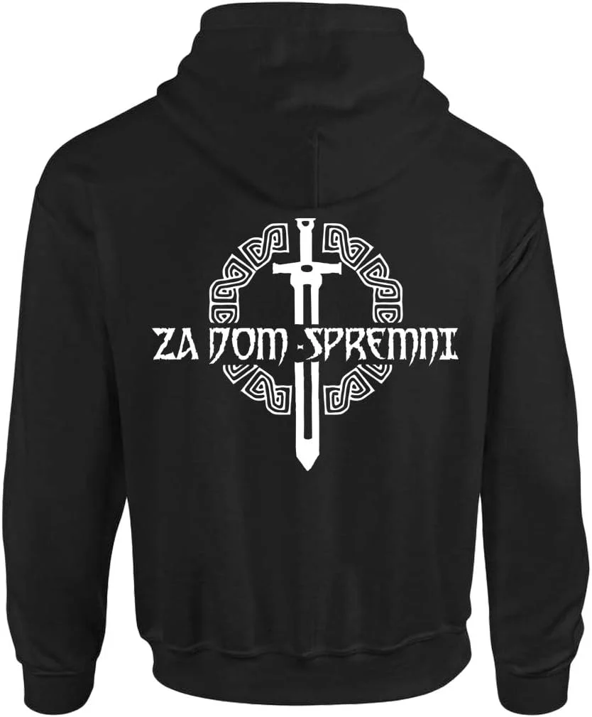 Hrvatska Croatia Kroatien Hoodie za Dom Ban Jelacic Kralj Tomislav Sahovnica, S Zds - Image 2