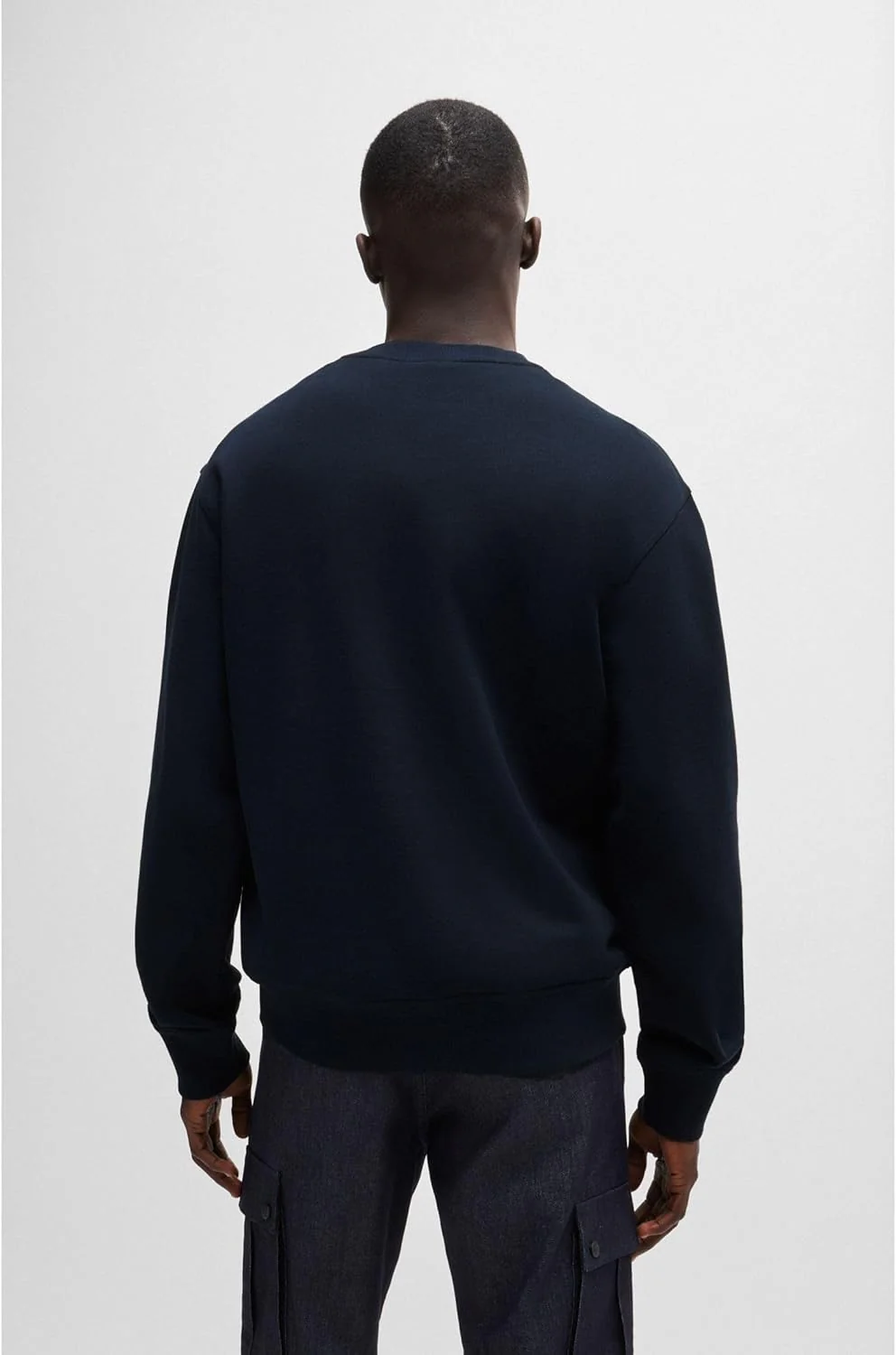 HUGO BOSS Herren Webasiccrew Sweatshirt L Dark Blue404, L Dark Blue404 - Image 4