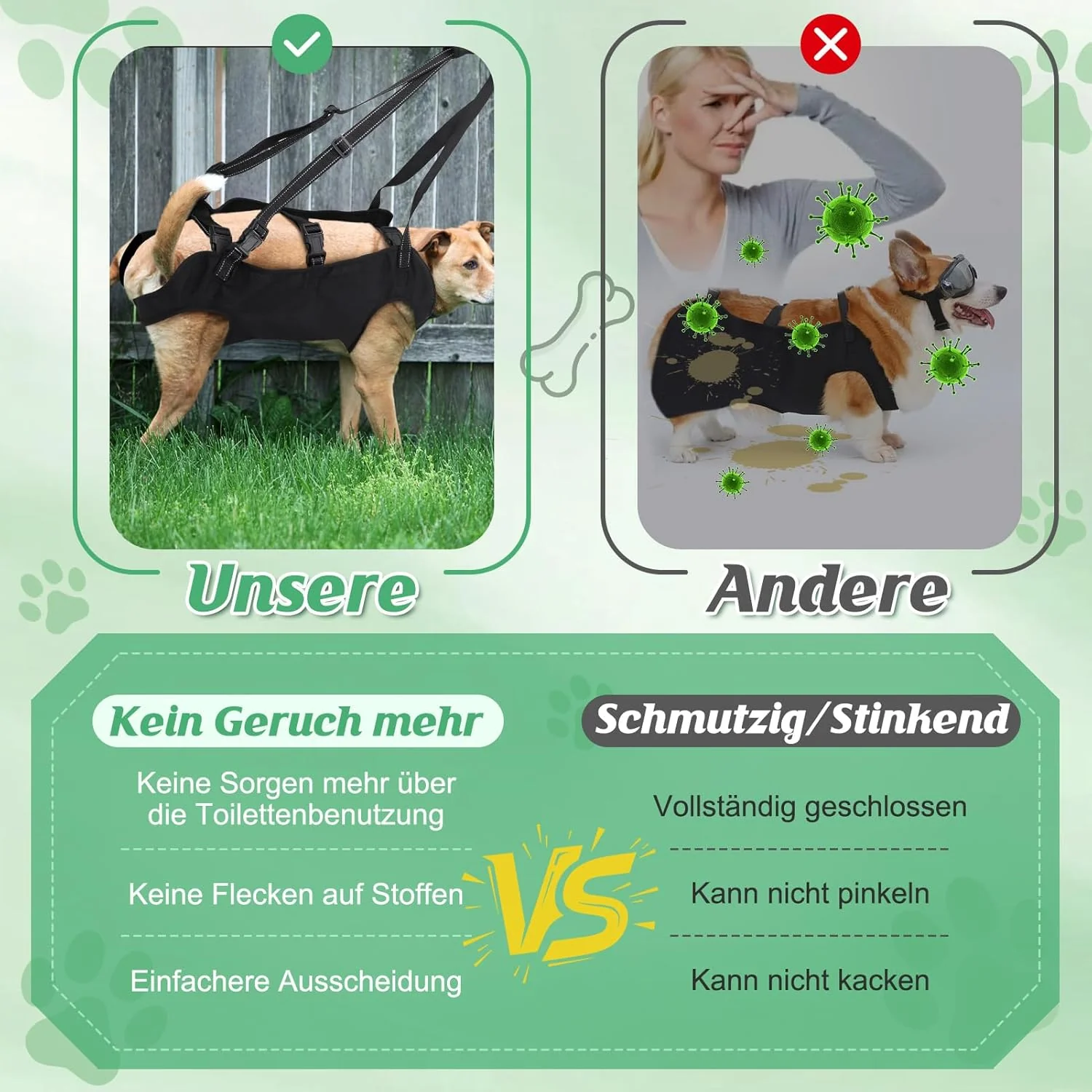 Hunde-Hebegeschirr, Tragehilfe für Hunde, Stützgeschirr mit verstellbaren Griffen und atmungsaktivem - Image 5