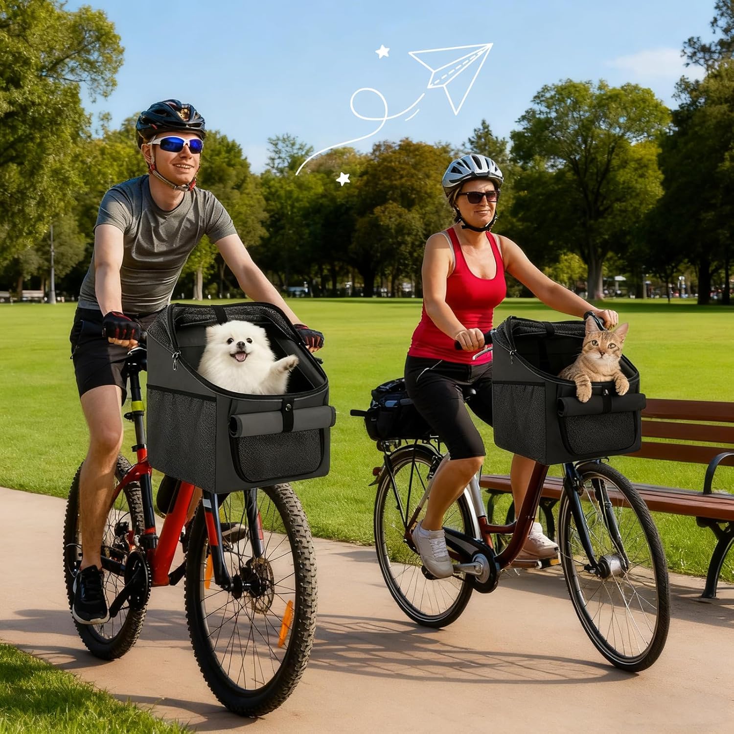 Hundekorb Fahrrad Vorne, 4-in-1 Hundefahrradkorb bis 7,5kg, Erweiterbarer Faltbarer Fahrradtasche fü - Image 8