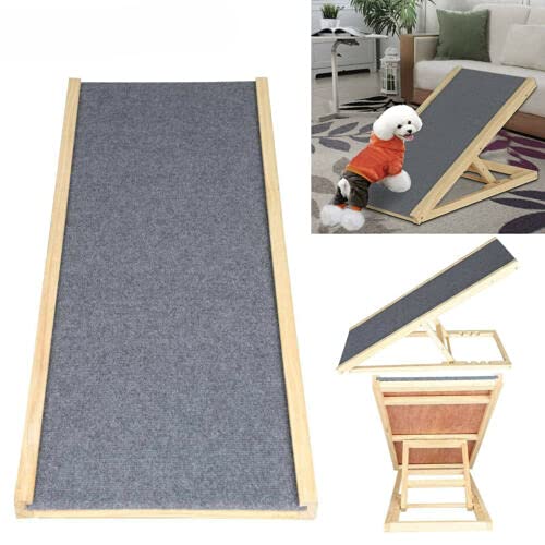 Hunderampe 60 cm hoch Hundetreppe Auto Klappbar für Katzen grosse und kleine Hunde,Haustiere Hundeei