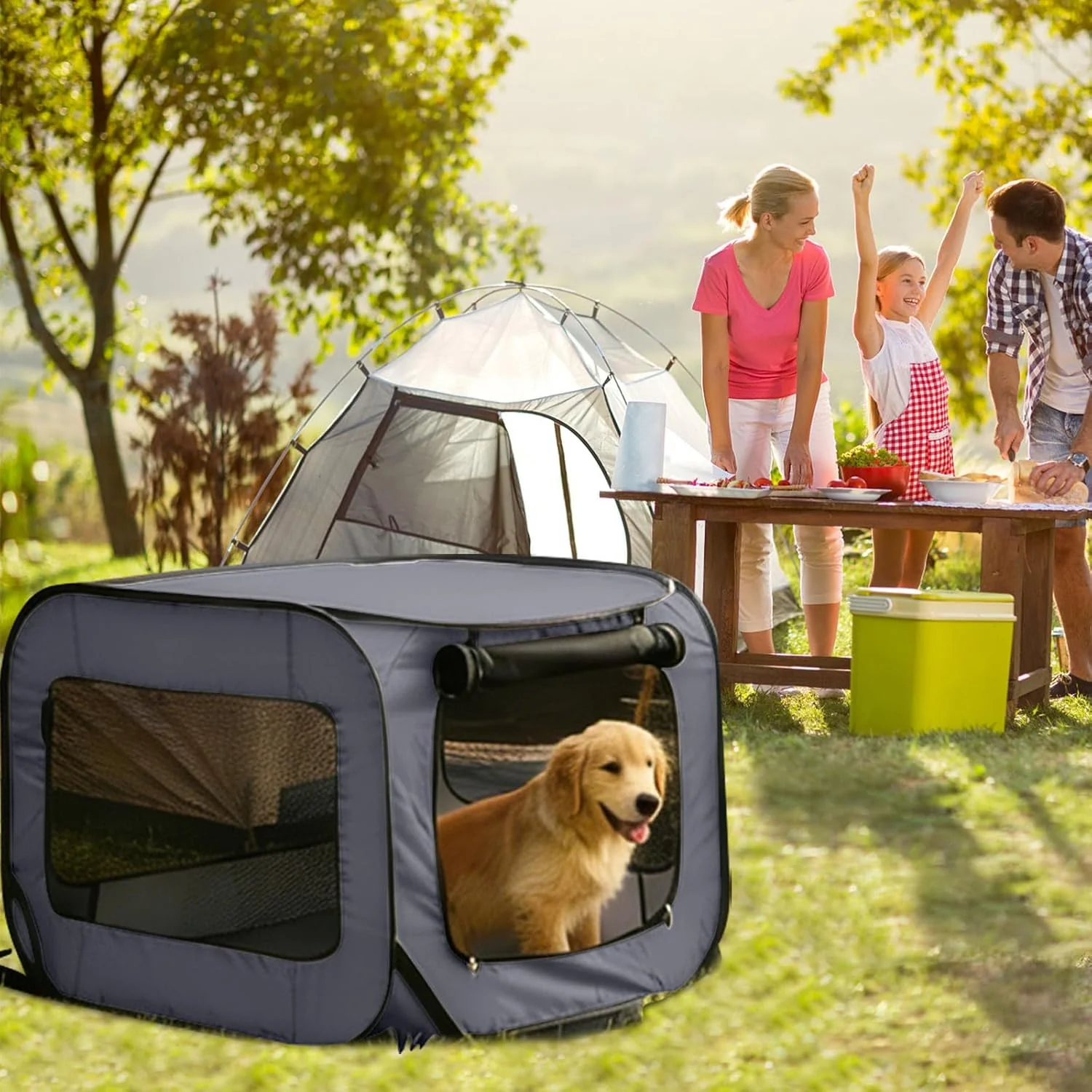 Hundetransportbox Faltbar, Oxford Stoff Hundebox Auto Hundetasche Tragbarer Hunde Transportboxen für - Image 5