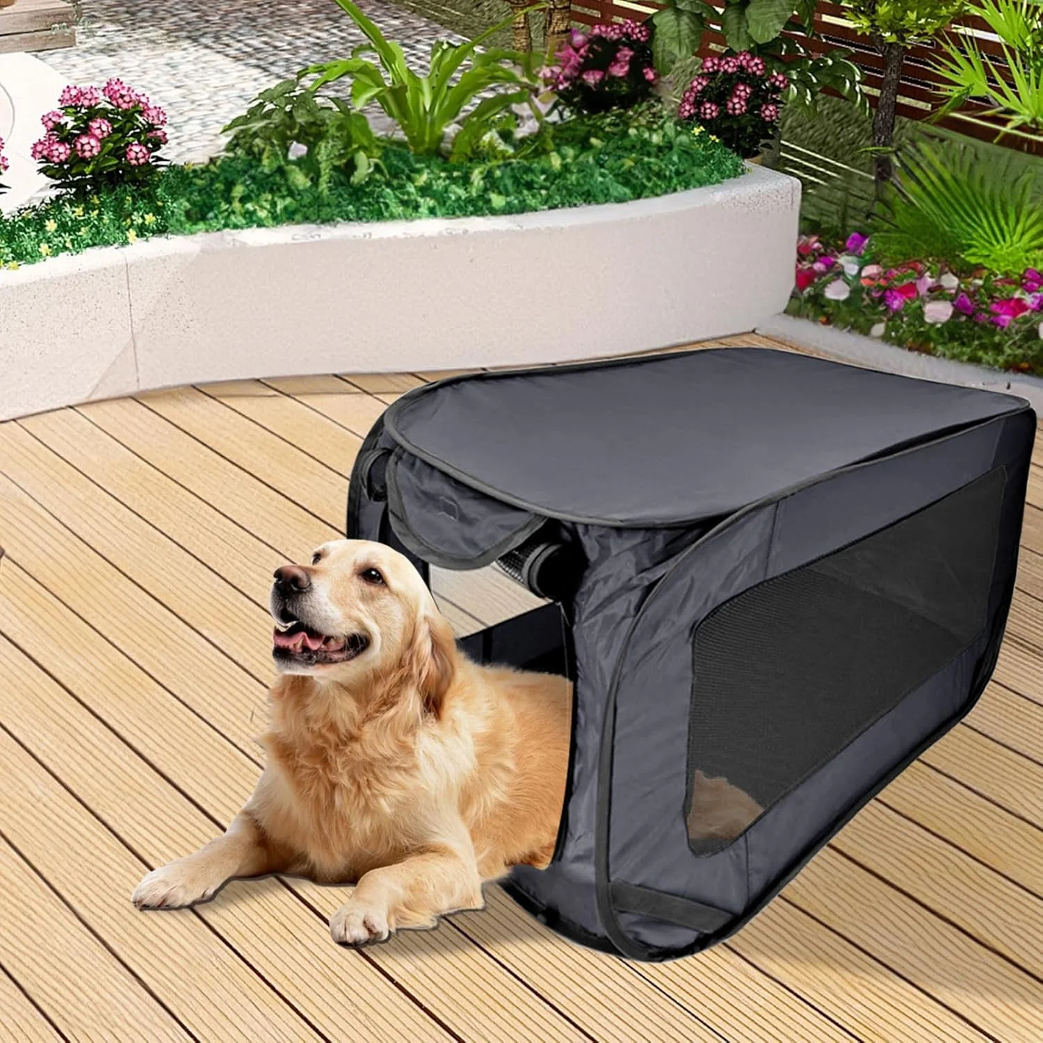 Hundetransportbox Faltbar, Oxford Stoff Hundebox Auto Hundetasche Tragbarer Hunde Transportboxen für - Image 6