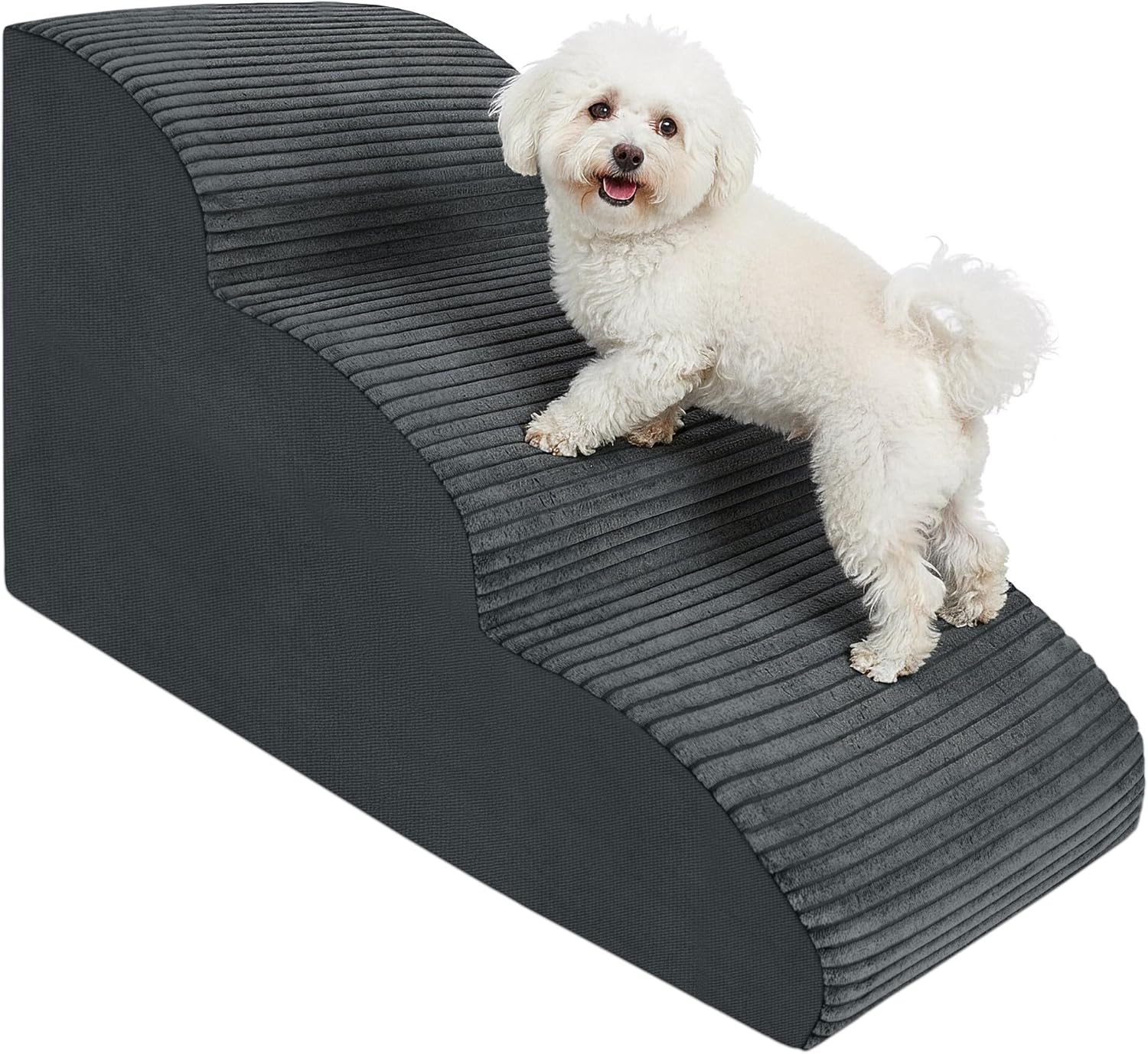 Hundetreppe 3 Stufen - 60 x 30 x 40 cm - rutschfest Weich für Kleine Hunde Haustiertreppe Stabil Sic - Image 4