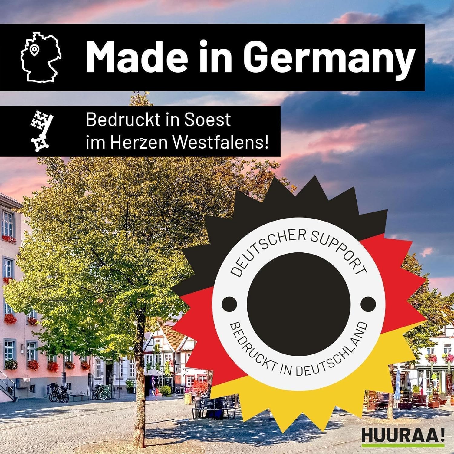 Huuraa Herren T-Shirt Eagle Silhouette Adler Bio Baumwolle Fairtrade Oberteil Grösse S-3XL mit Motiv - Image 7