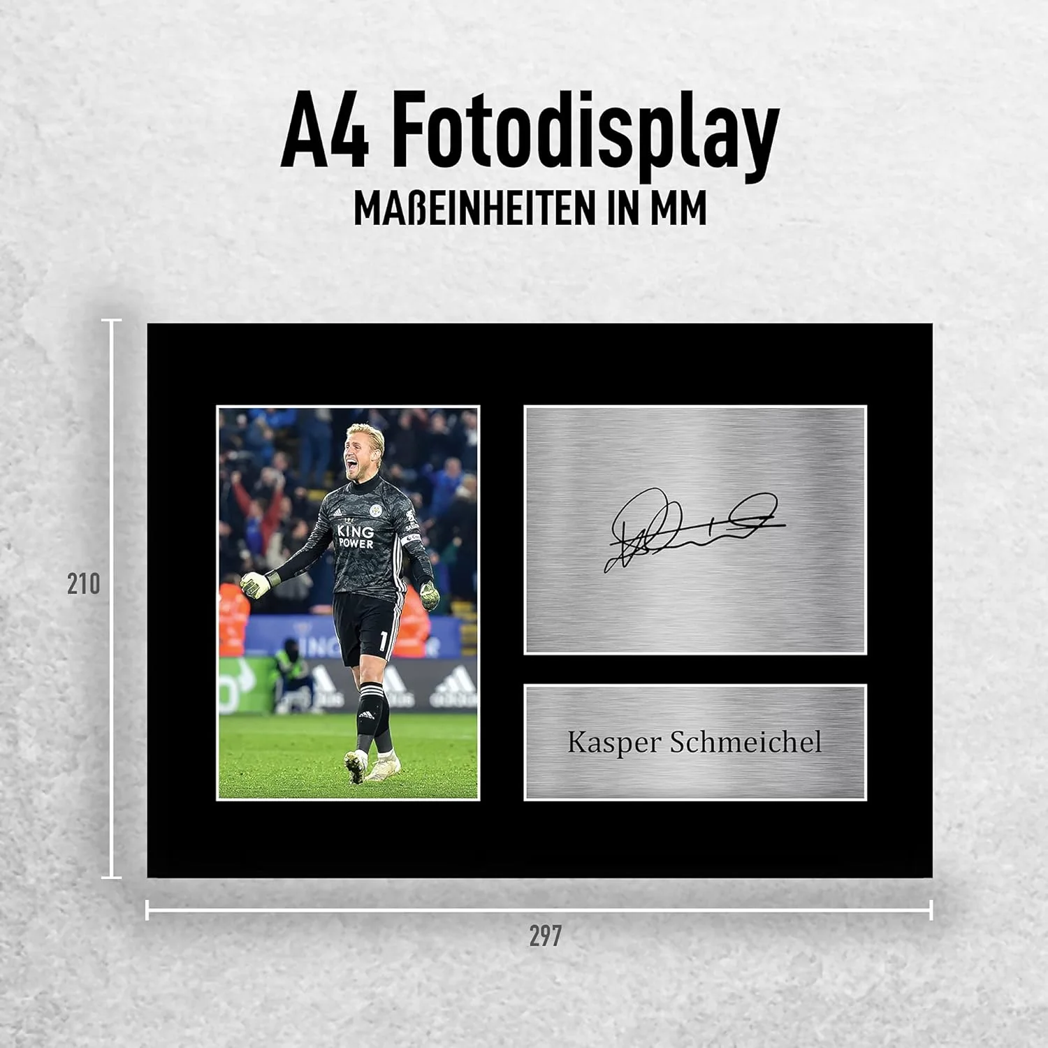 HWC Trading A4 Kasper Schmeichel Leicester City Gifts gedrucktes signiertes Autogramm Bild für Fussb - Image 2
