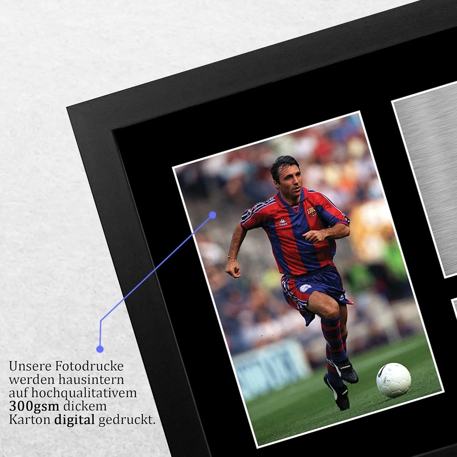 HWC Trading FR A4 Hristo Stoichkov Barcelona Gifts gedrucktes Autogramm für Fans und Fans – A4 gerah - Image 4