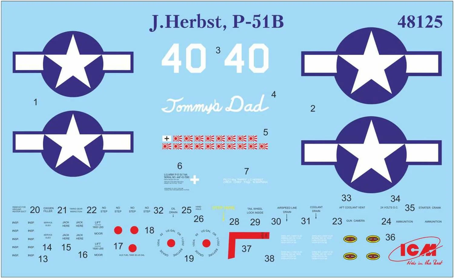 ICM 48125 48125-Mustang P-51B mit USAAF Pilots und Ground Personnel, Sortiert - Image 2