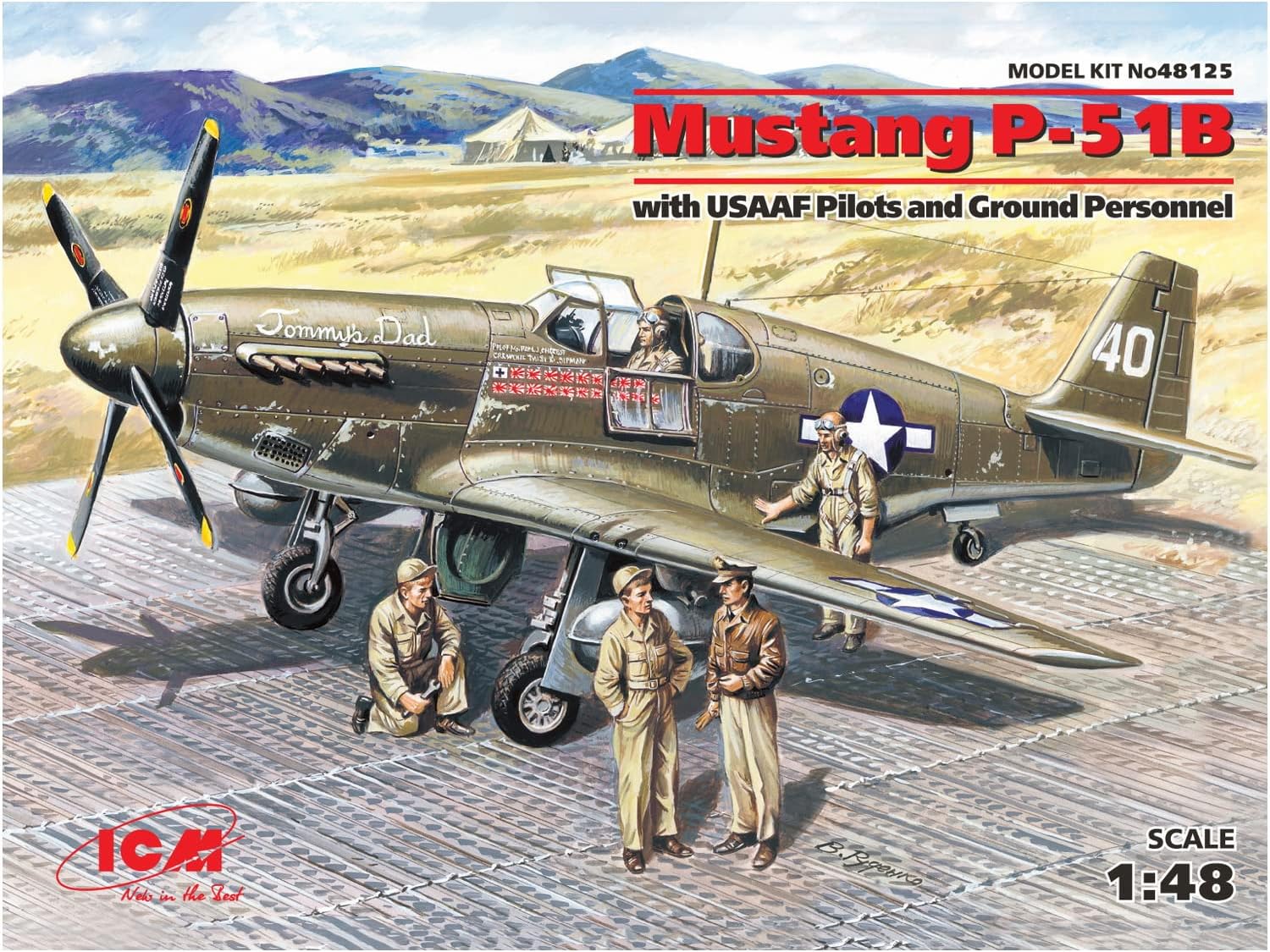 ICM 48125 48125-Mustang P-51B mit USAAF Pilots und Ground Personnel, Sortiert - Image 8