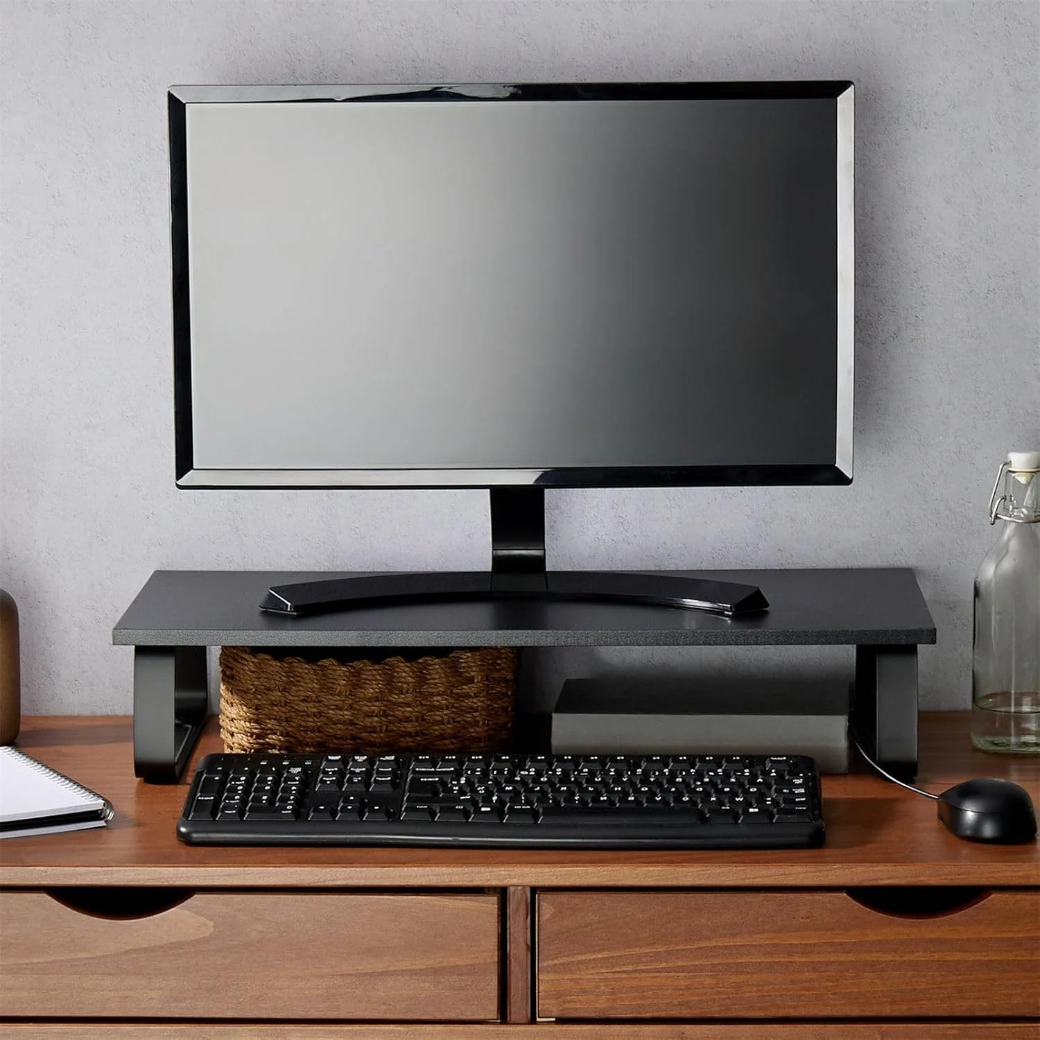 IDIMEX Monitorständer Stanford Desktop-Organizer - Schwarz, Belastbar bis 20kg, 60x26x12cm, Bildschi - Image 6