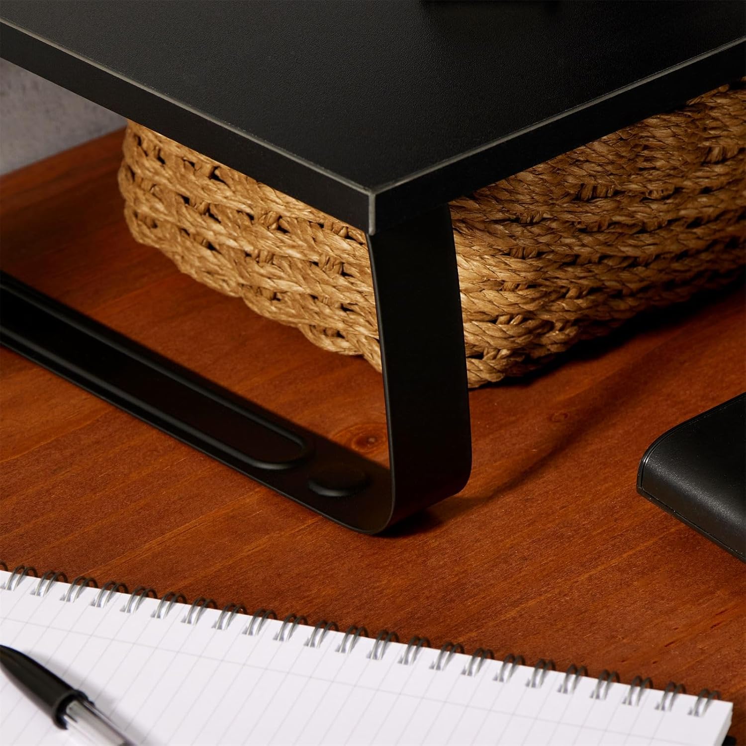 IDIMEX Monitorständer Stanford Desktop-Organizer - Schwarz, Belastbar bis 20kg, 60x26x12cm, Bildschi - Image 7