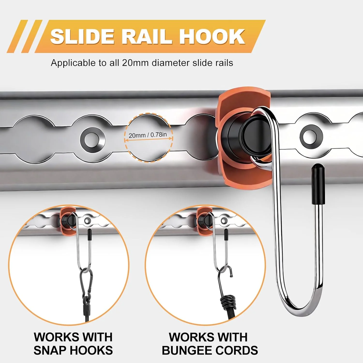 Idong Airlineschiene Zubehör Haken 8 Stück – Single Endbeschlag Airlineschiene Fitting & Kederleiste - Image 7