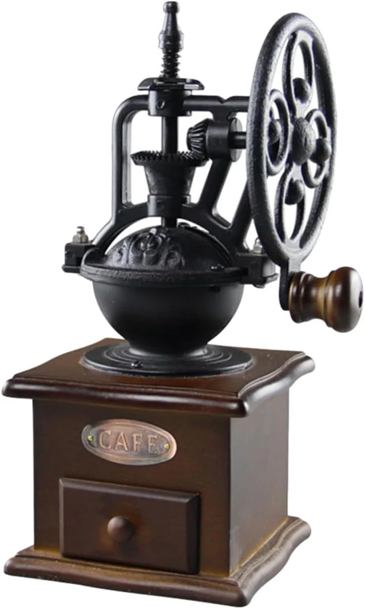IMIKEYA Manuelle Kaffeemühle aus Holz mit Handkurbel Kompakte und Tragbare Kaffeebohnenmühle für Zuh - Image 7