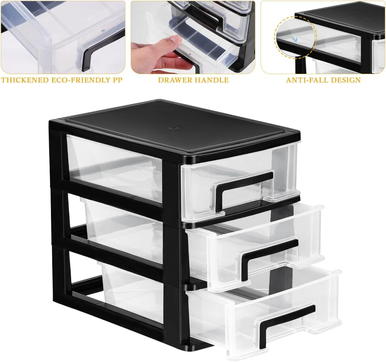 IMIKEYA Schreibtisch Organizer mit Schubladen - Klein Desk Schubladenbox Lagerung Schublade Multi-Sc - Image 8