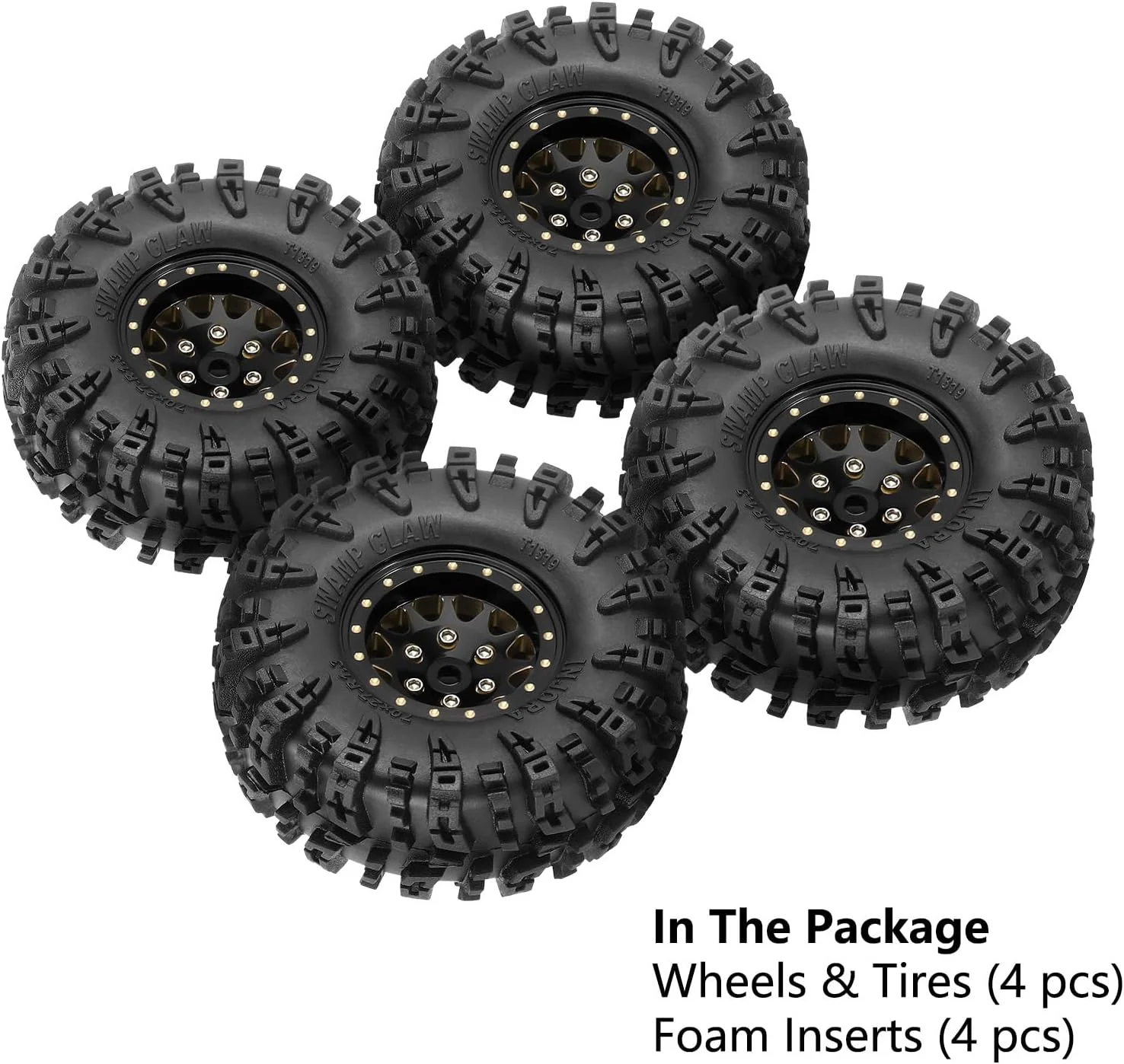 INJORA 1.3 Beadlock Reifen Set S5 Swamp Claw Gelände Felgen Reifen 70 * 27mm für TRX4M SCX24 1/18 1/ - Image 6
