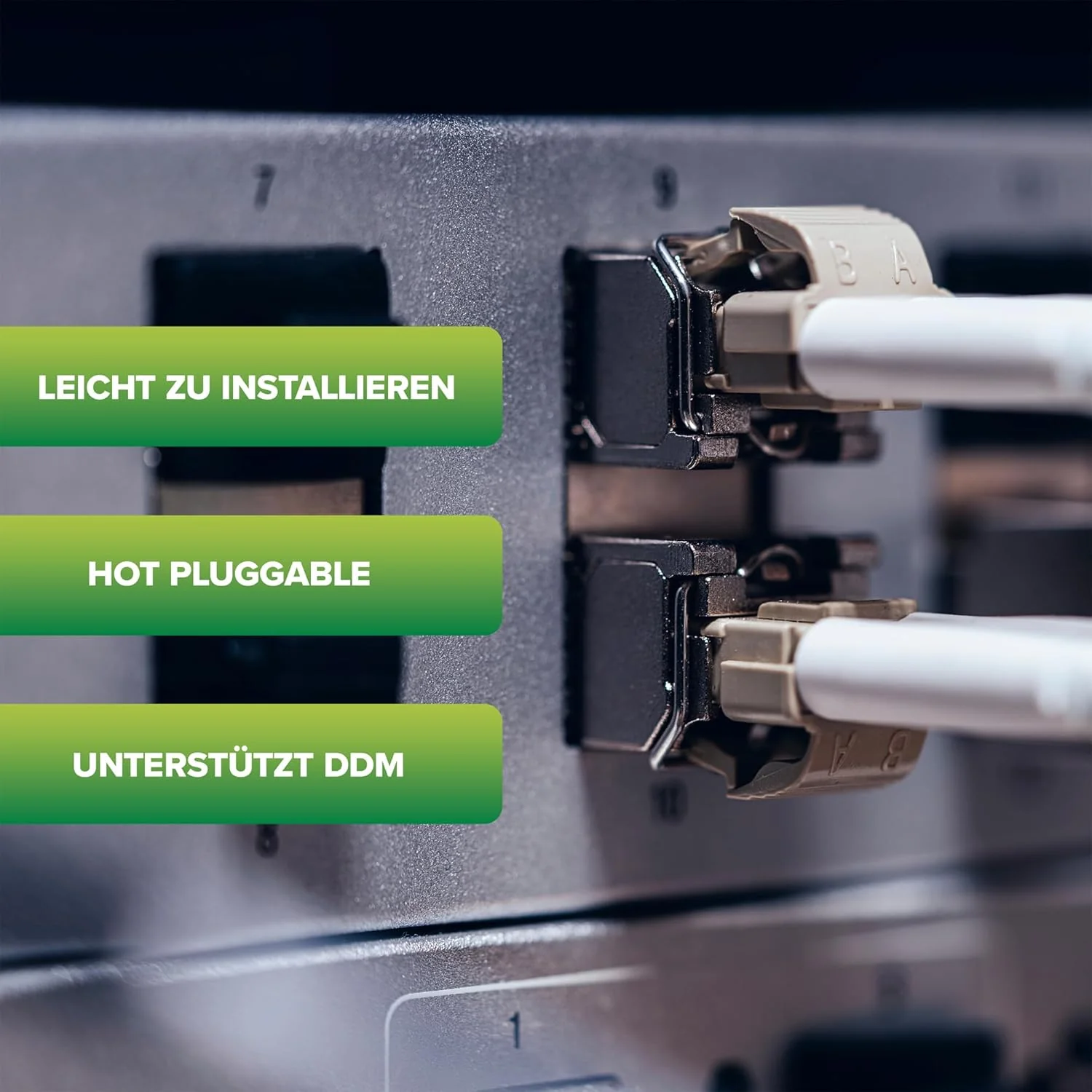 Inline SFP Modul LWL LX 1310nm Singlemode mit LC Buchsen für Glasfaser, 40km Reichweite, 2,5Gb/s, Ne - Image 3