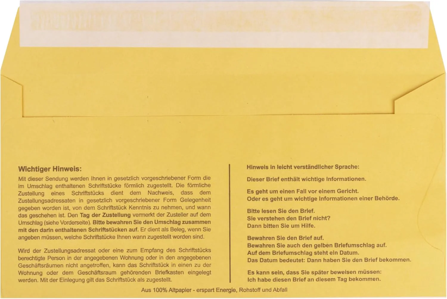 Innere Postzustellungshüllen 50 Stück Förmliche Zustellung Postzustellungsumschläge Menge wählbar 50 - Image 5