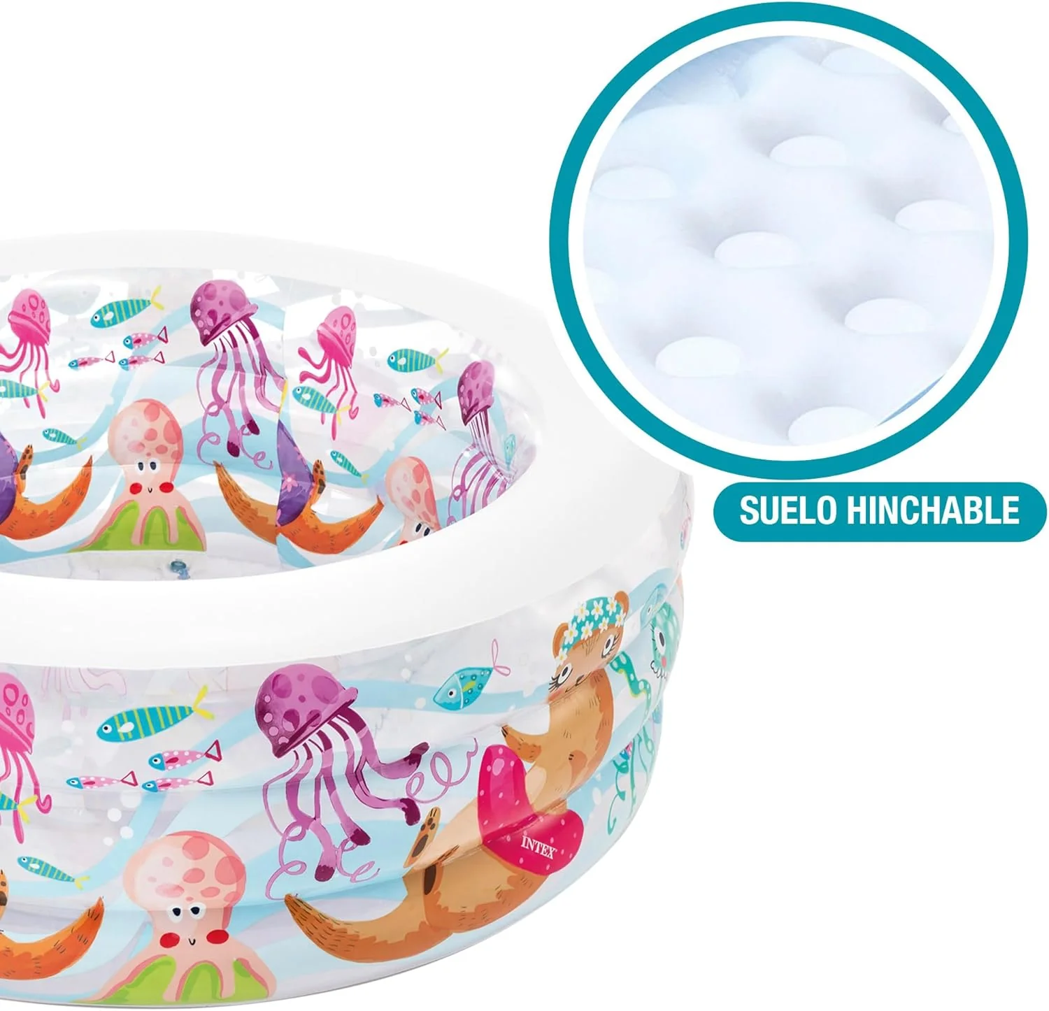 Intex Aquarium Pool, mehrfarbig, 152x152x56 cm, 58480NP Single, Single - Image 3