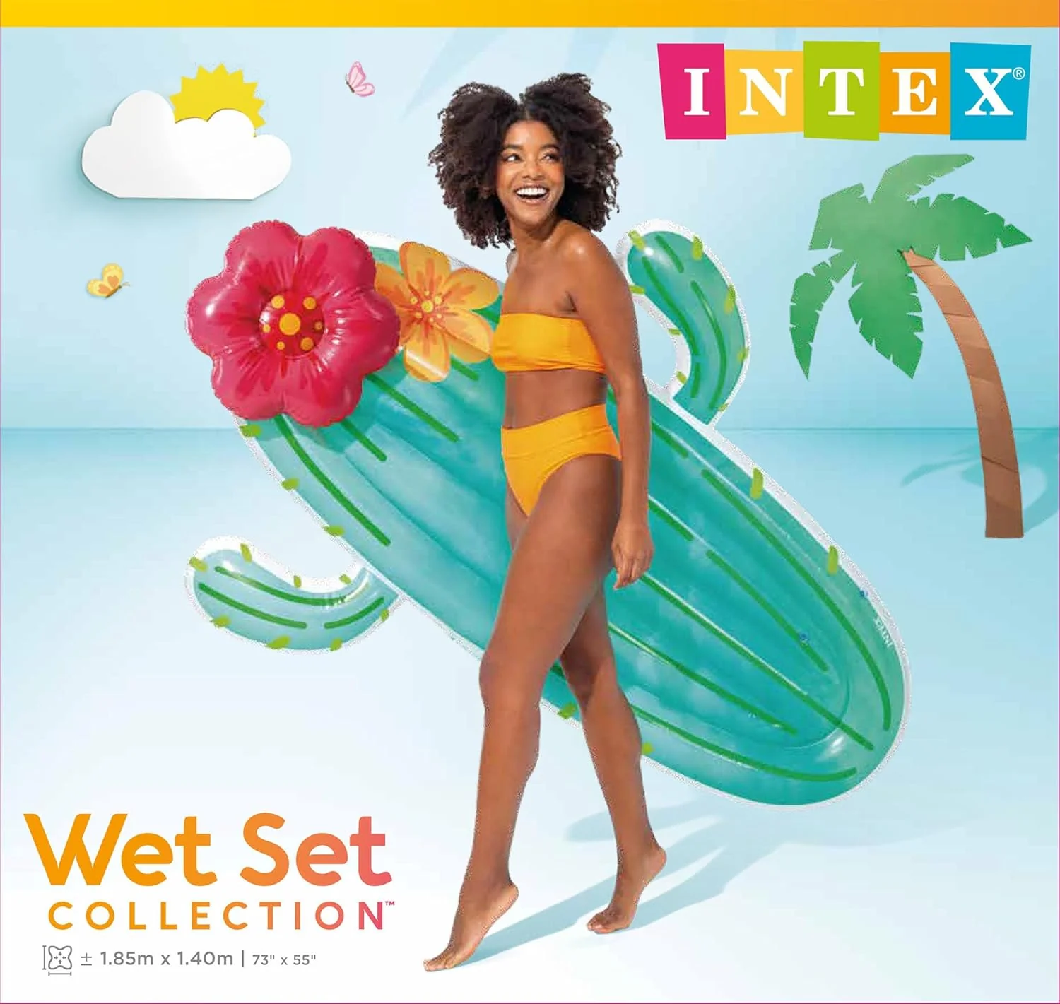 Intex Kaktus-Schwimmer, aufgeblasen, Grösse: 1,80 m x 1,30 m x 28 cm (58793EU) - Image 7