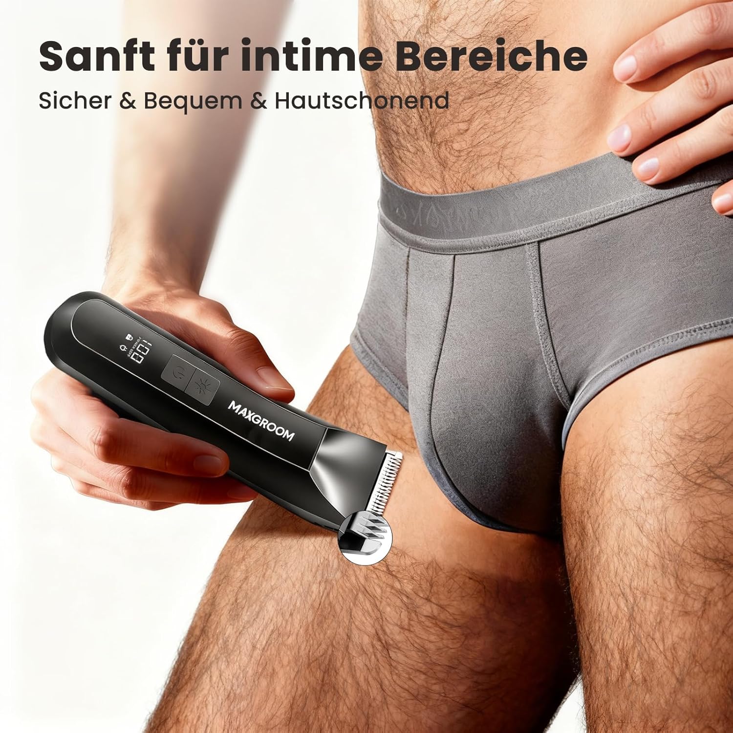 Intimrasierer Mann,MAXGROOM 3 IN 1 Rasierer Herren Elektrisch für Intimbereich,IPX7 Body Trimmer Her - Image 7