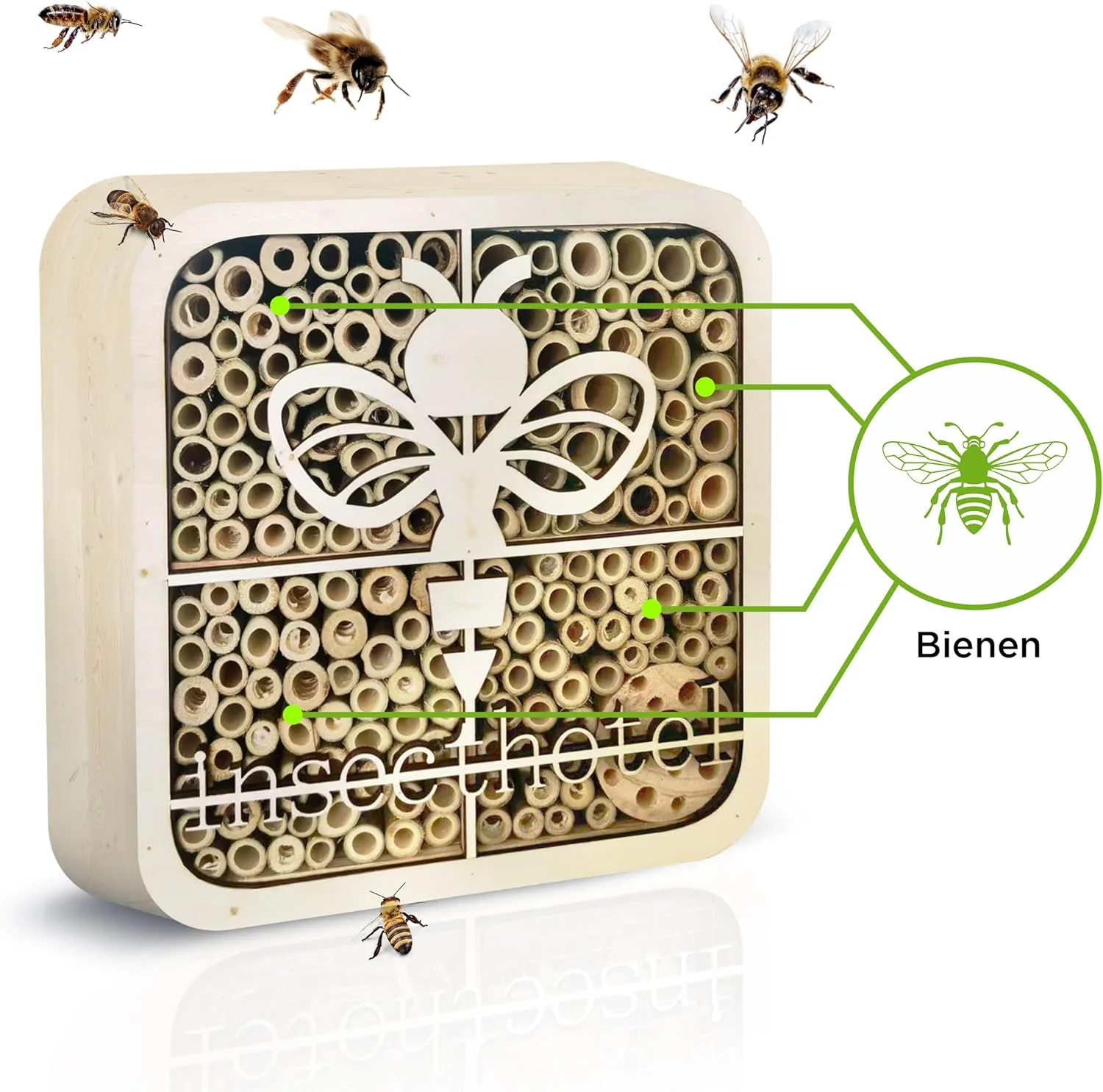 ISOTRONIC Insektenhotel | umweltfreundliches Insektenhaus für Marienkäfer, Bienen und andere Insekte - Image 3