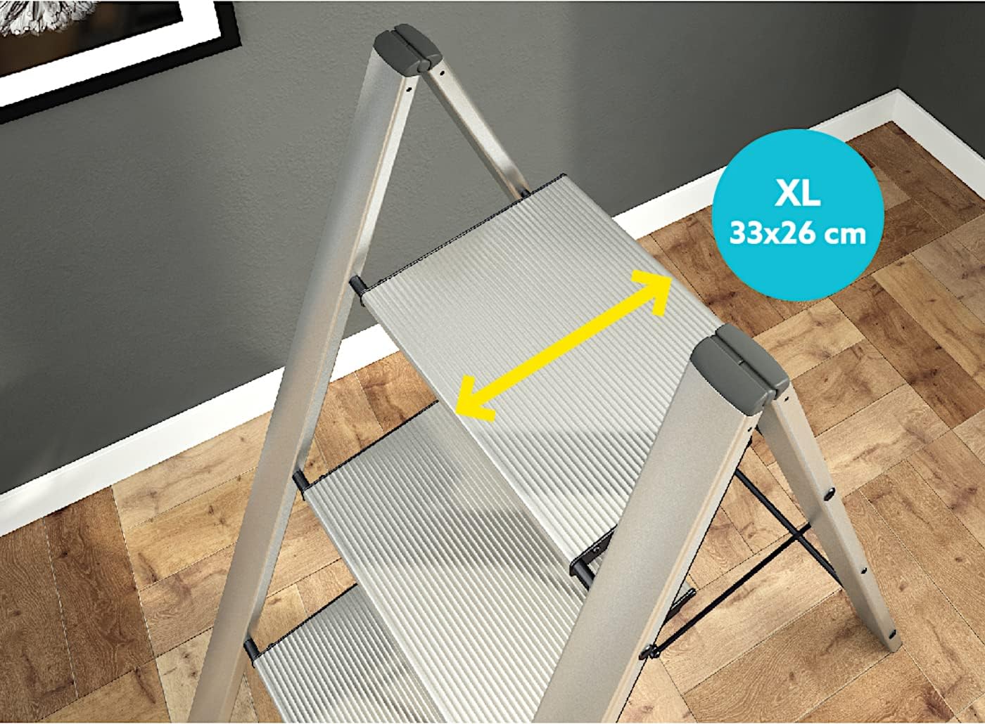 Italiadoc Leonardo Leiter mit 3 Stufen, silberfarben - Image 3