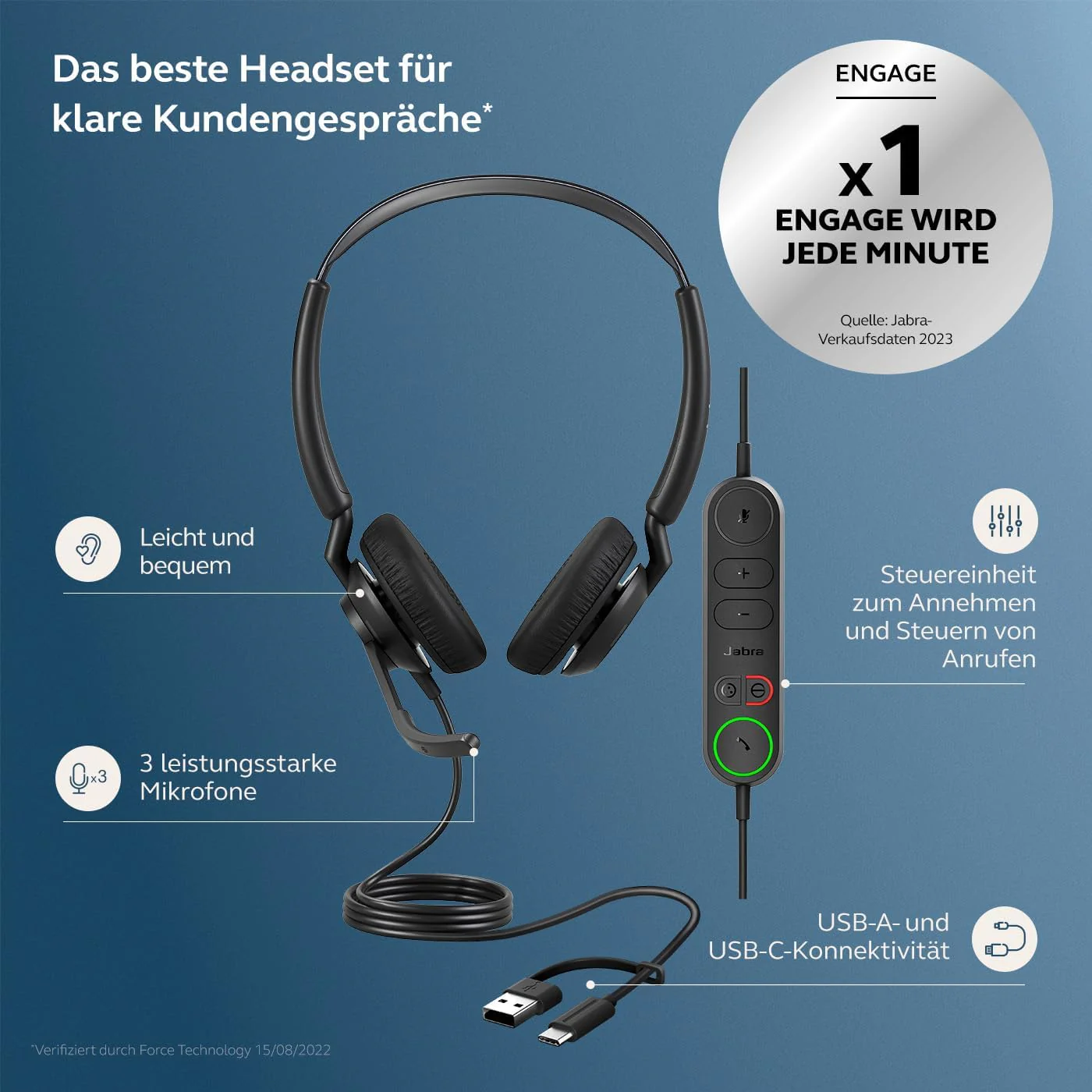 Jabra Eng. 50II Stereo 5099-299-2269 - Image 2