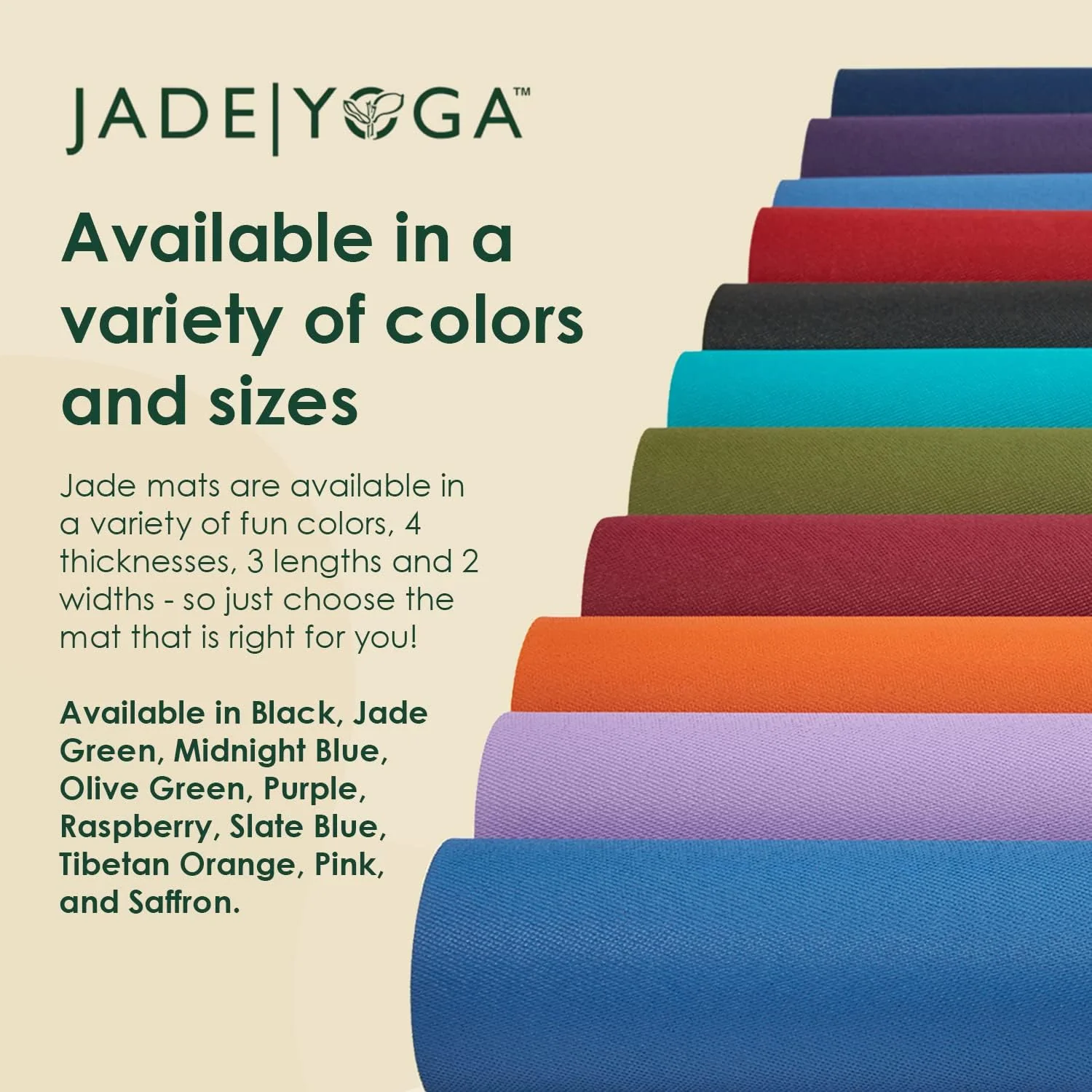 JADE YOGA - Harmony Yoga Mat - Yoga Mat Designed to Provide A Secure Grip to Help Hold Your Pose ora - Image 5