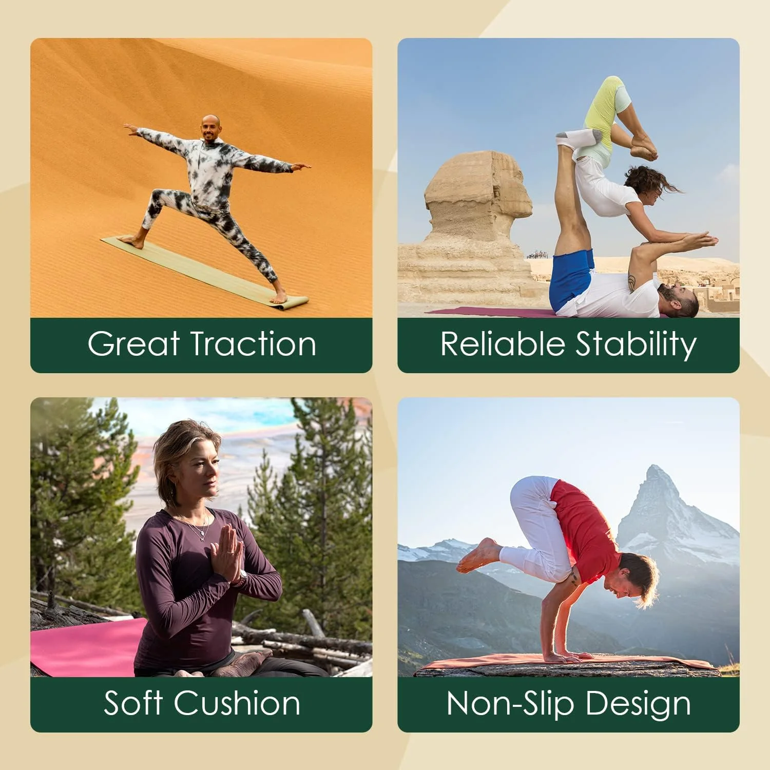JADE YOGA - Harmony Yoga Mat - Yoga Mat Designed to Provide A Secure Grip to Help Hold Your Pose ora - Image 7