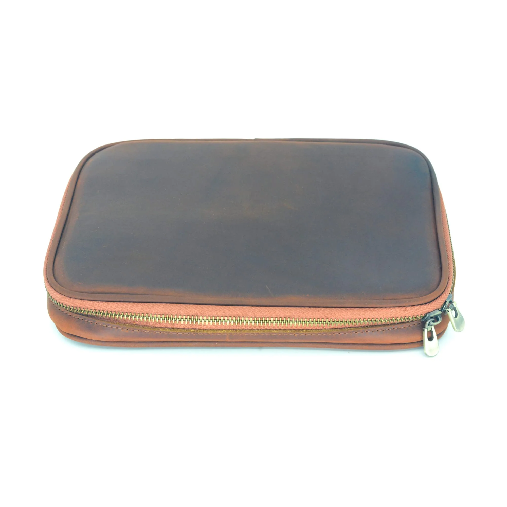 JJNUSA Leder Portfolio Reise Reissverschluss für Männer Frauen iPad Pro 11 10.5/9.7 Cover Dokument O