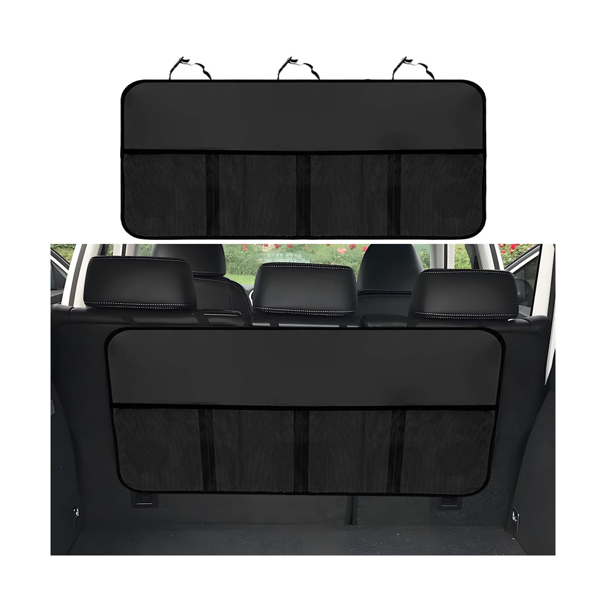 JNNJ Auto Rücksitz Organizer Kofferraum Organizer Mit Grosser Kapazität Taschen, Zusammenklappbarer