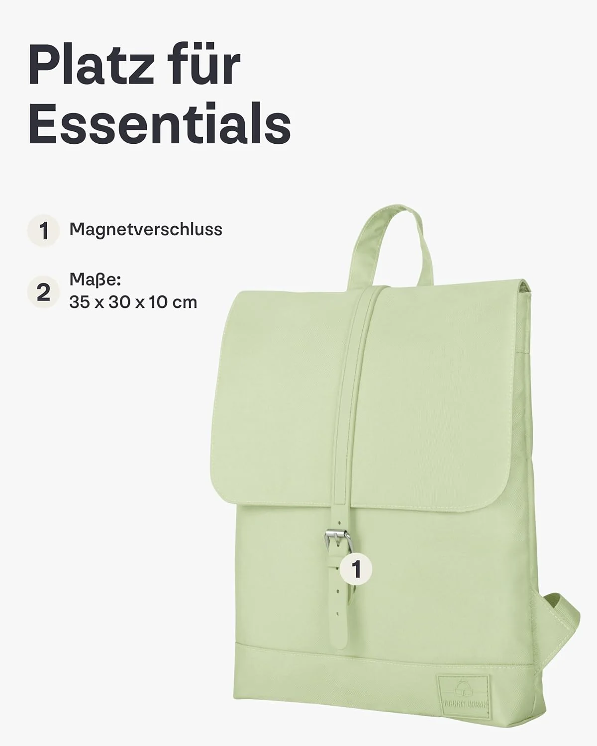 Johnny Urban Rucksack Damen - Mia - Schlanke Tasche mit Laptopfach - Aus Recyceltem PET - 7L - Wasse - Image 3