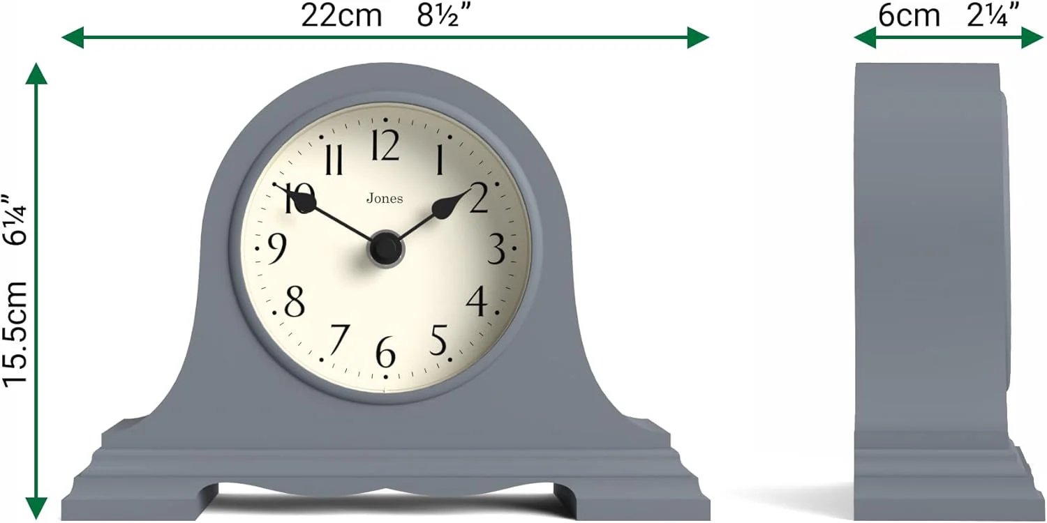 JONES CLOCKS® Speakeasy klein kaminuhr | Klassisches Design des napoleonhutes | Französische Marine - Image 4